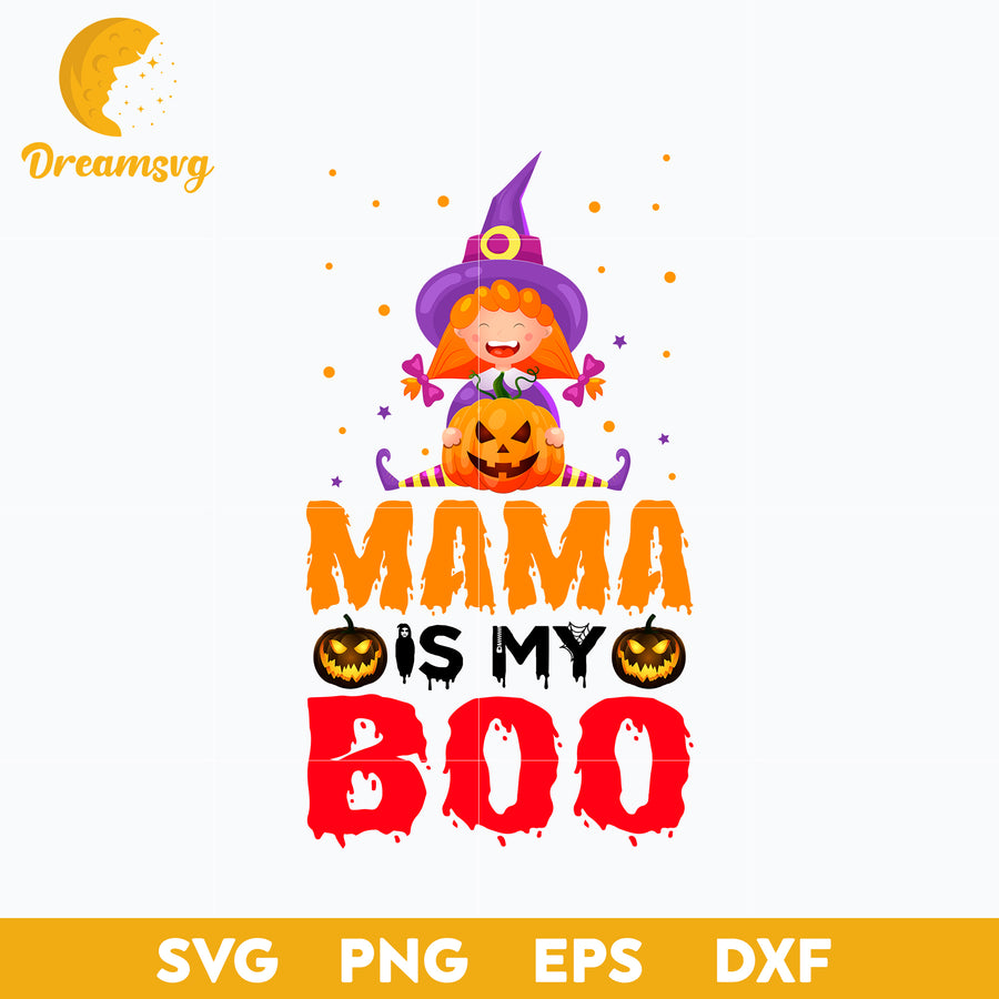 Mama is my boo  svg, Halloween svg, png, dxf, eps digital file.