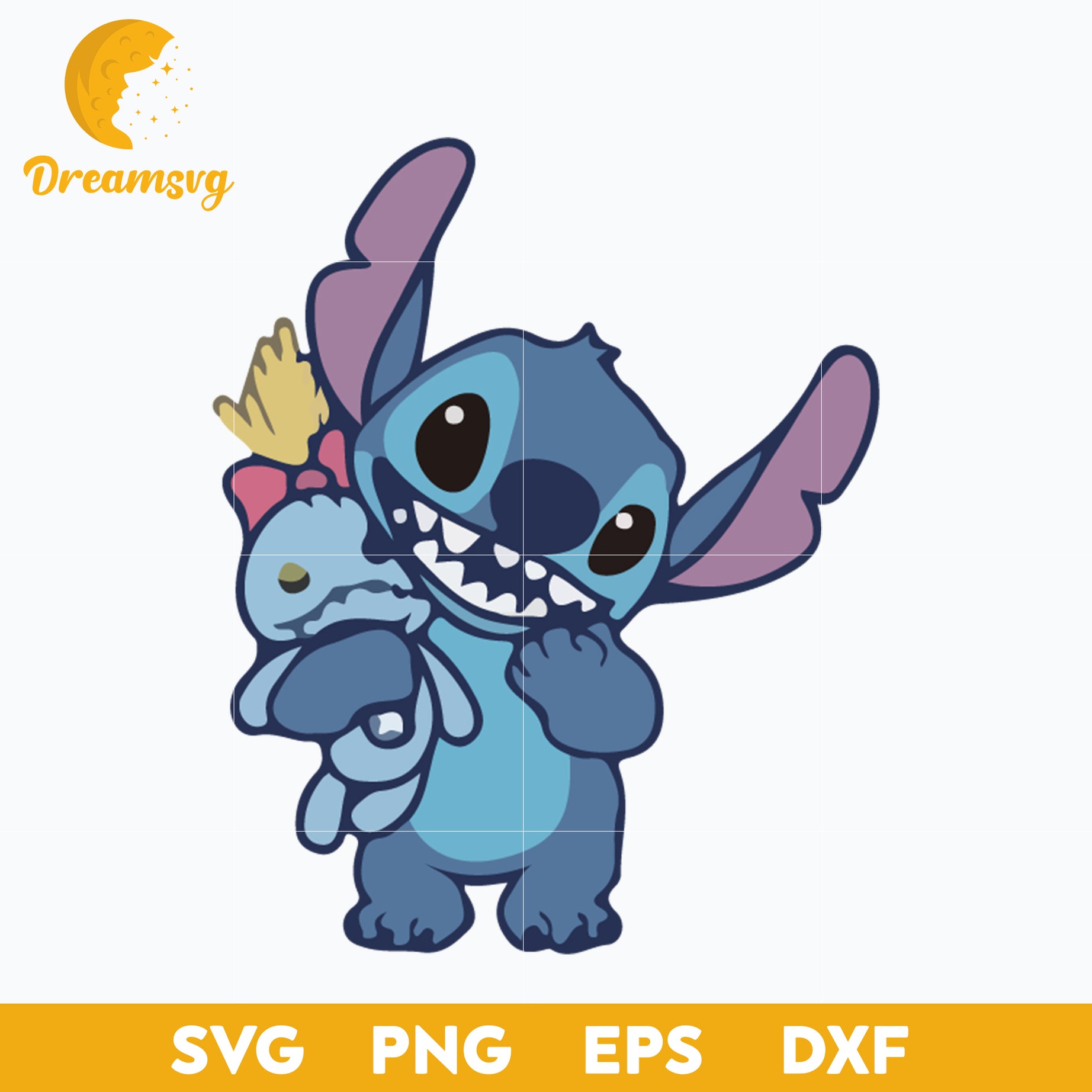 Stitch Birthday SVG dxf png clipart , cut file layered by color