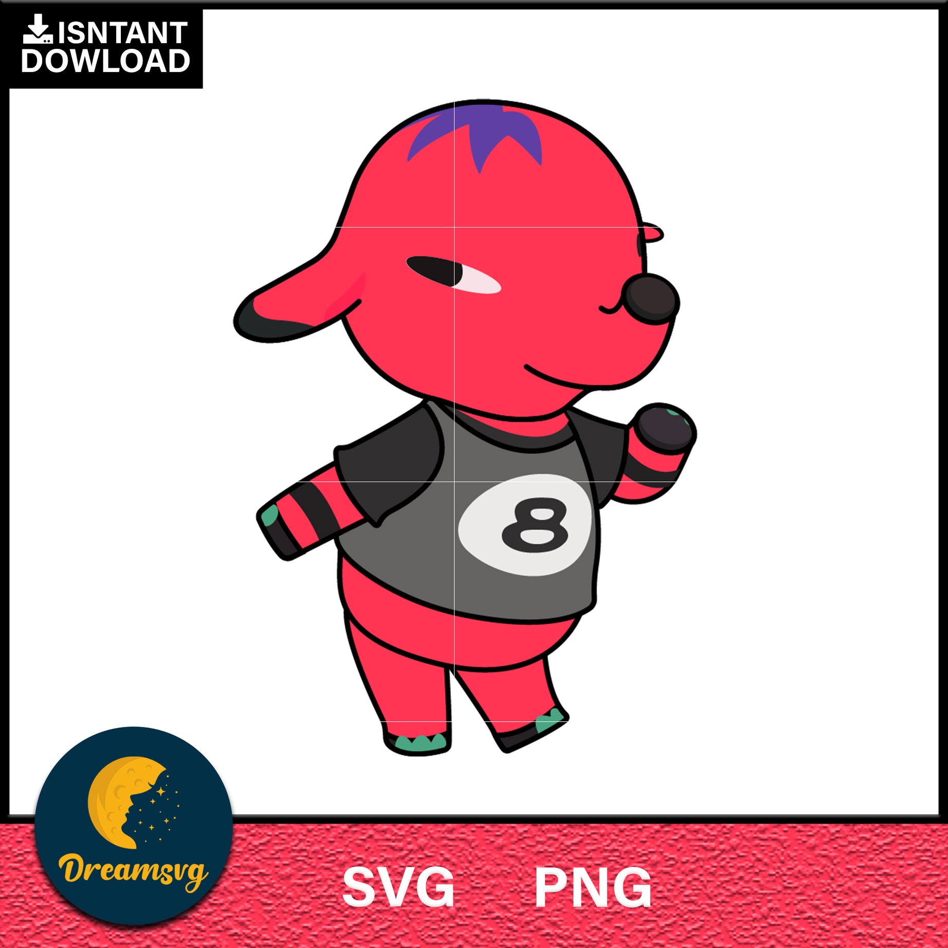 Cyd Animal Crossing Svg, Animal Crossing Svg, Animal Crossing Png, Cartoon svg, svg, png digital file