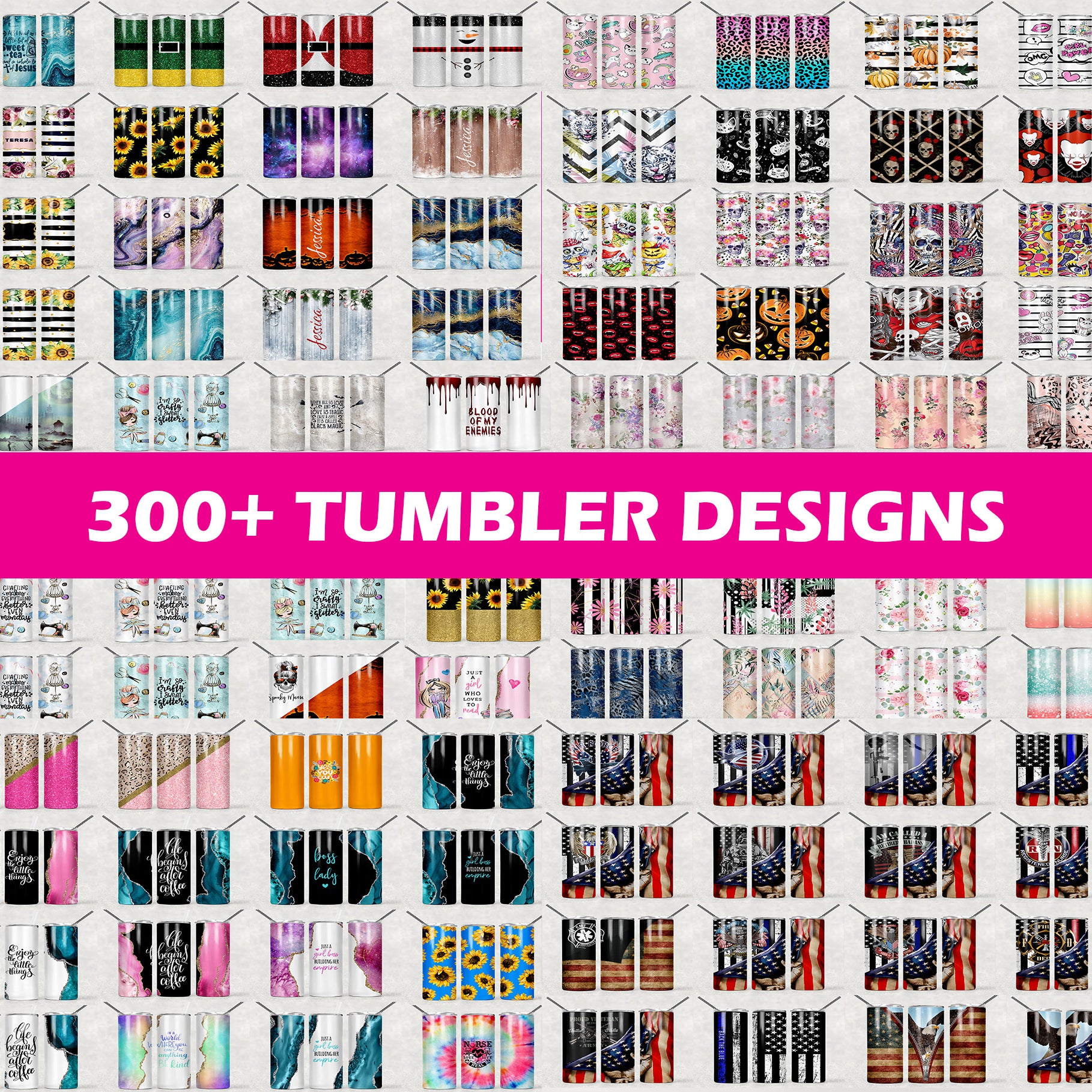 24.000+ Tumbler Designs Bundle PNG High Quality, Designs 20 oz sublimation, Bundle Design Template for Sublimation