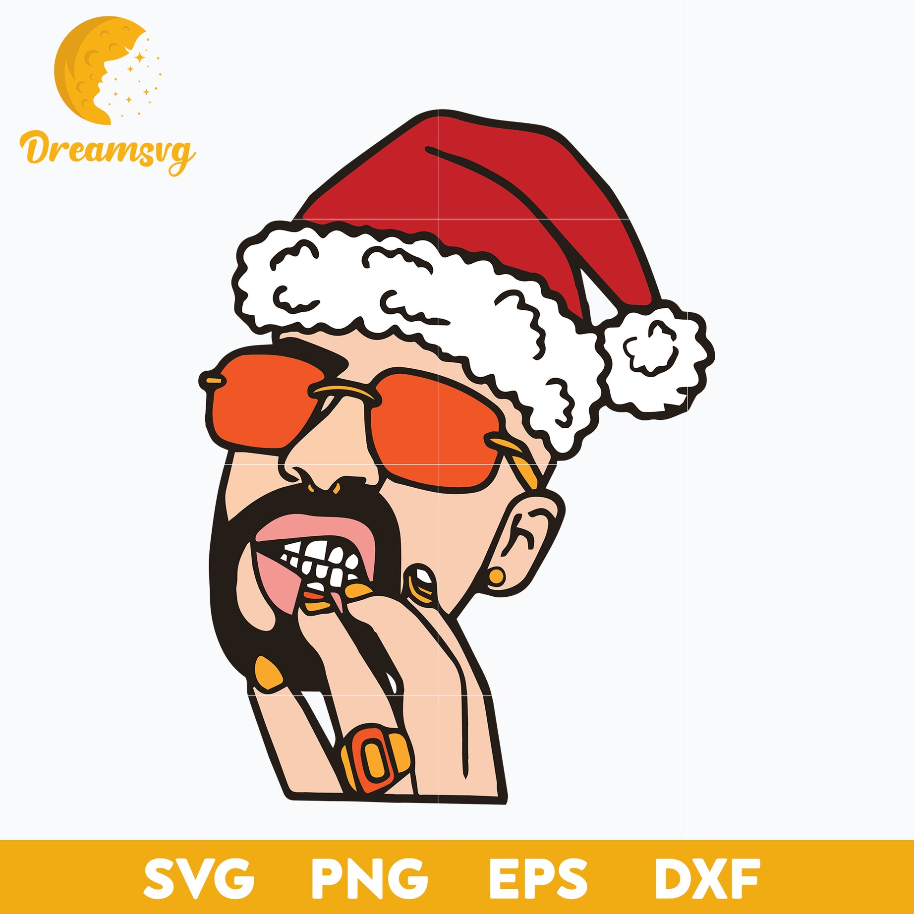 Bad Bunny Santa Claus Christmas SVG