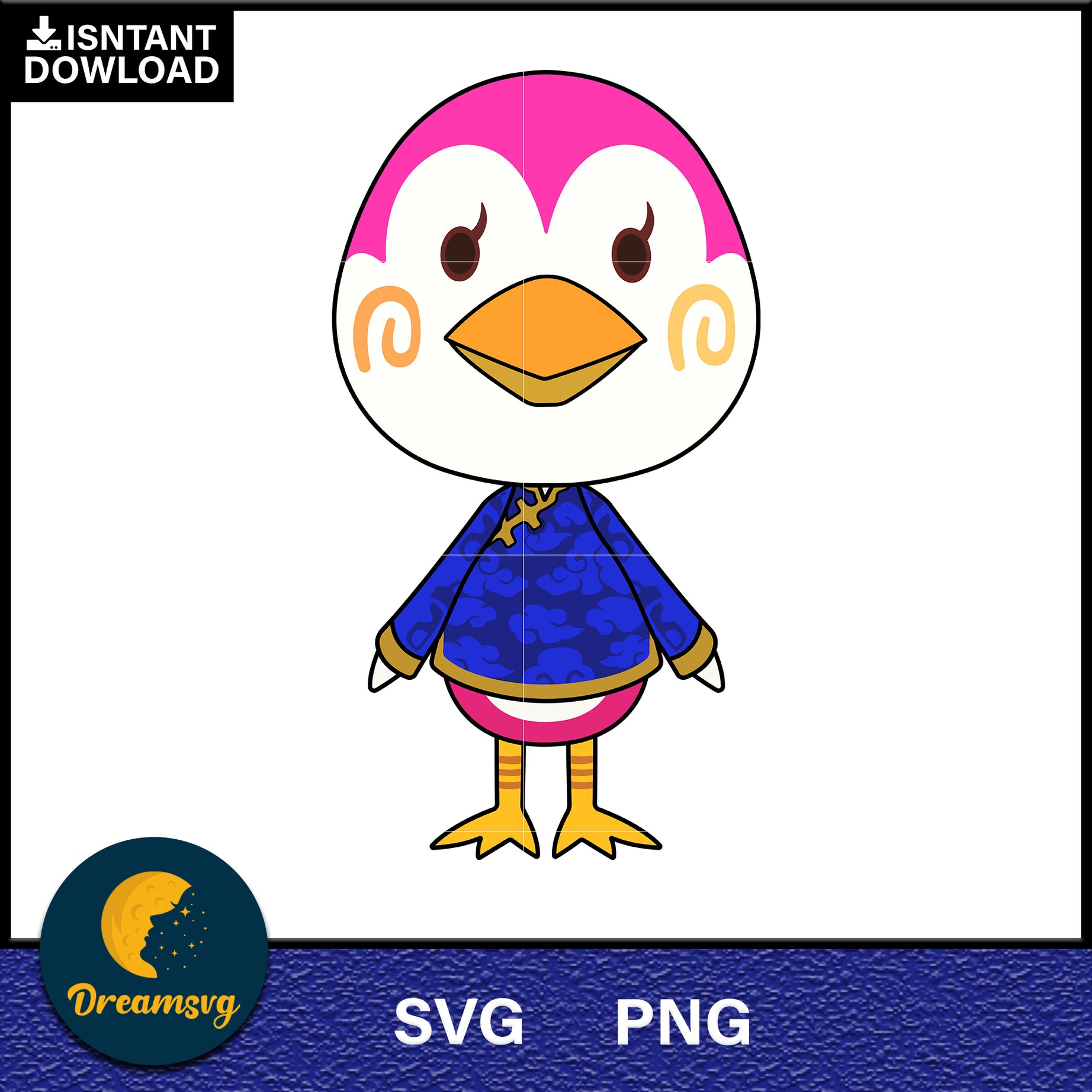 Midge Animal Crossing Svg, Animal Crossing Svg, Animal Crossing Png, Cartoon svg, svg, png digital file