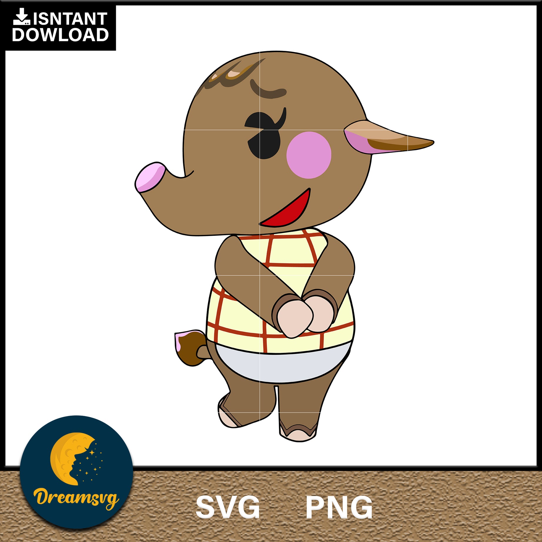 Ellie Animal Crossing Svg, Animal Crossing Svg, Animal Crossing Png, Cartoon svg, svg, png digital file