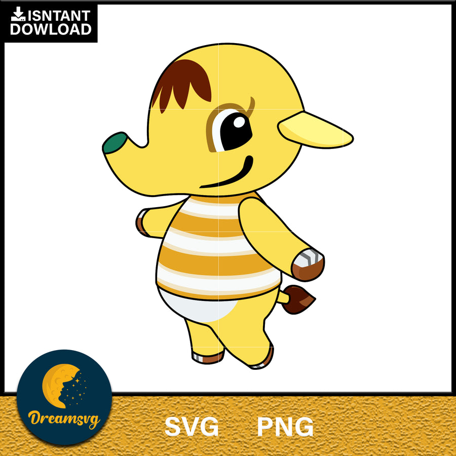 Eloise Animal Crossing Svg, Animal Crossing Svg, Animal Crossing Png, Cartoon svg, svg, png digital file