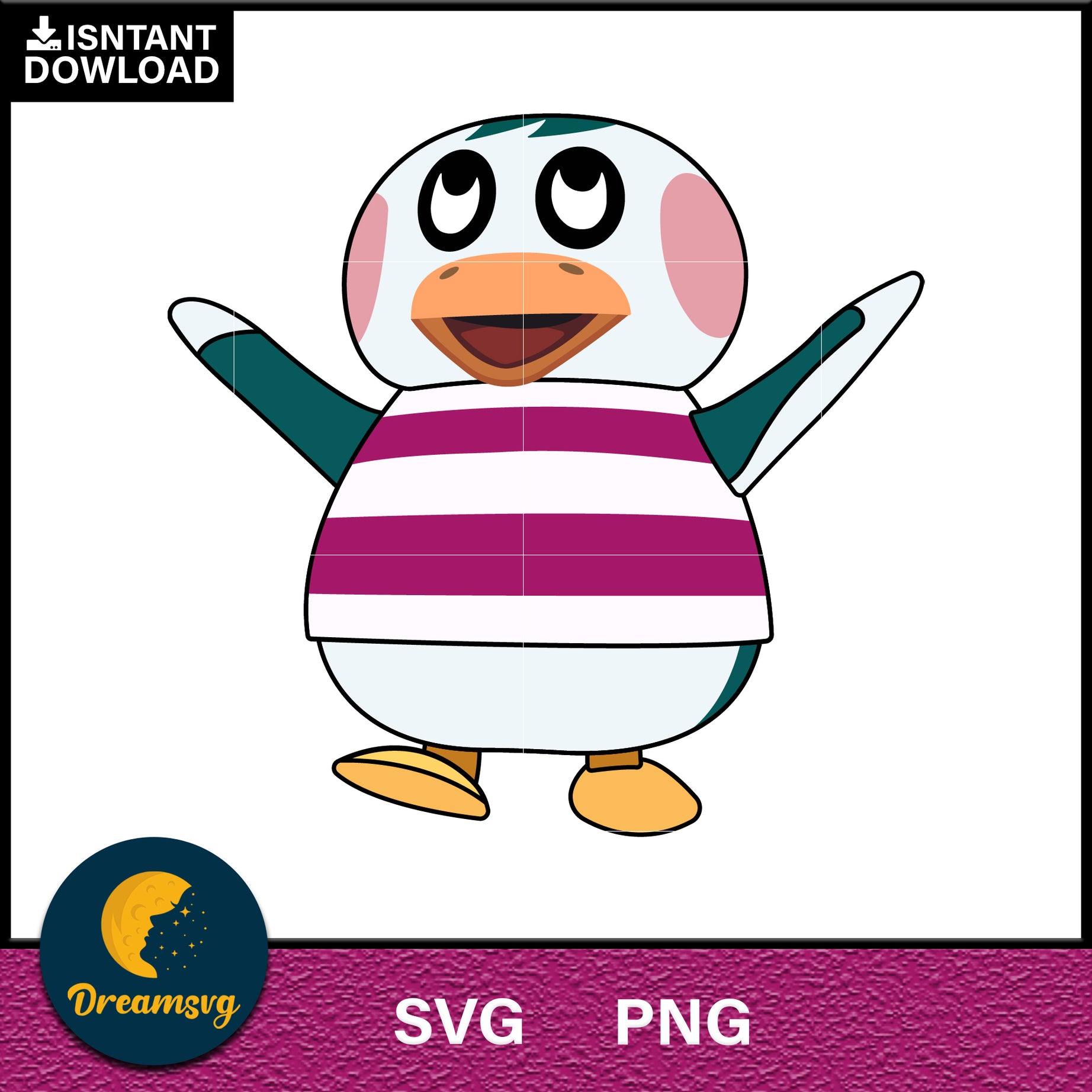 Iggly Animal Crossing Svg, Animal Crossing Svg, Animal Crossing Png, Cartoon svg, svg, png digital file