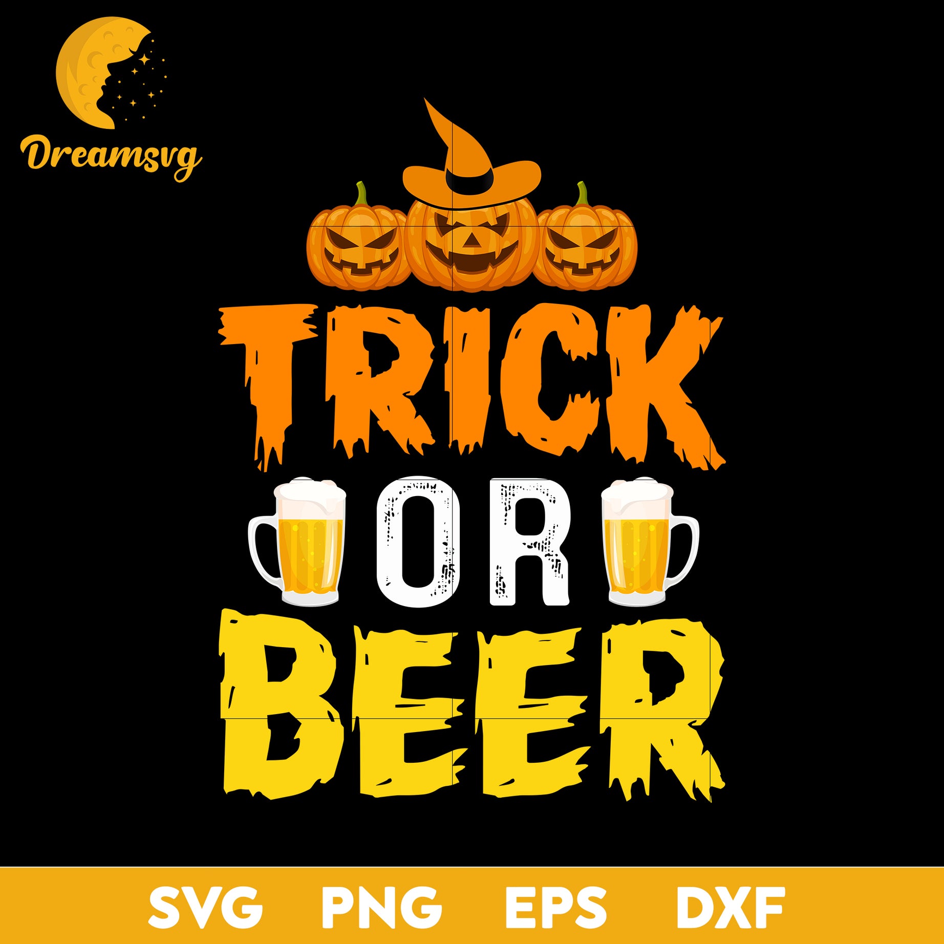 Trick or beer halloween svg, Halloween svg, png, dxf, eps digital file.
