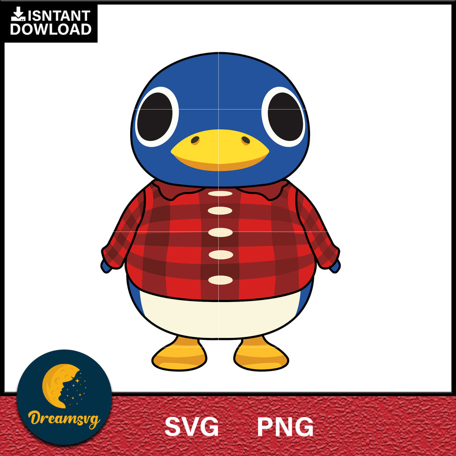 Roald Animal Crossing Svg, Animal Crossing Svg, Animal Crossing Png, Cartoon svg, svg, png digital file