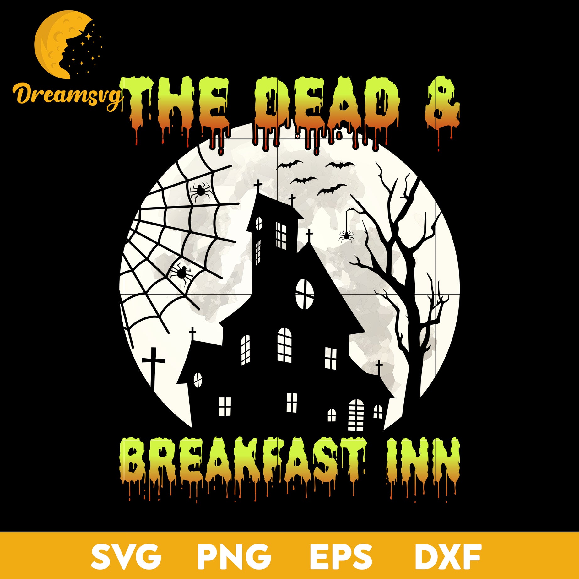 The dead & breakfast inn svg, Halloween svg, png, dxf, eps digital file.