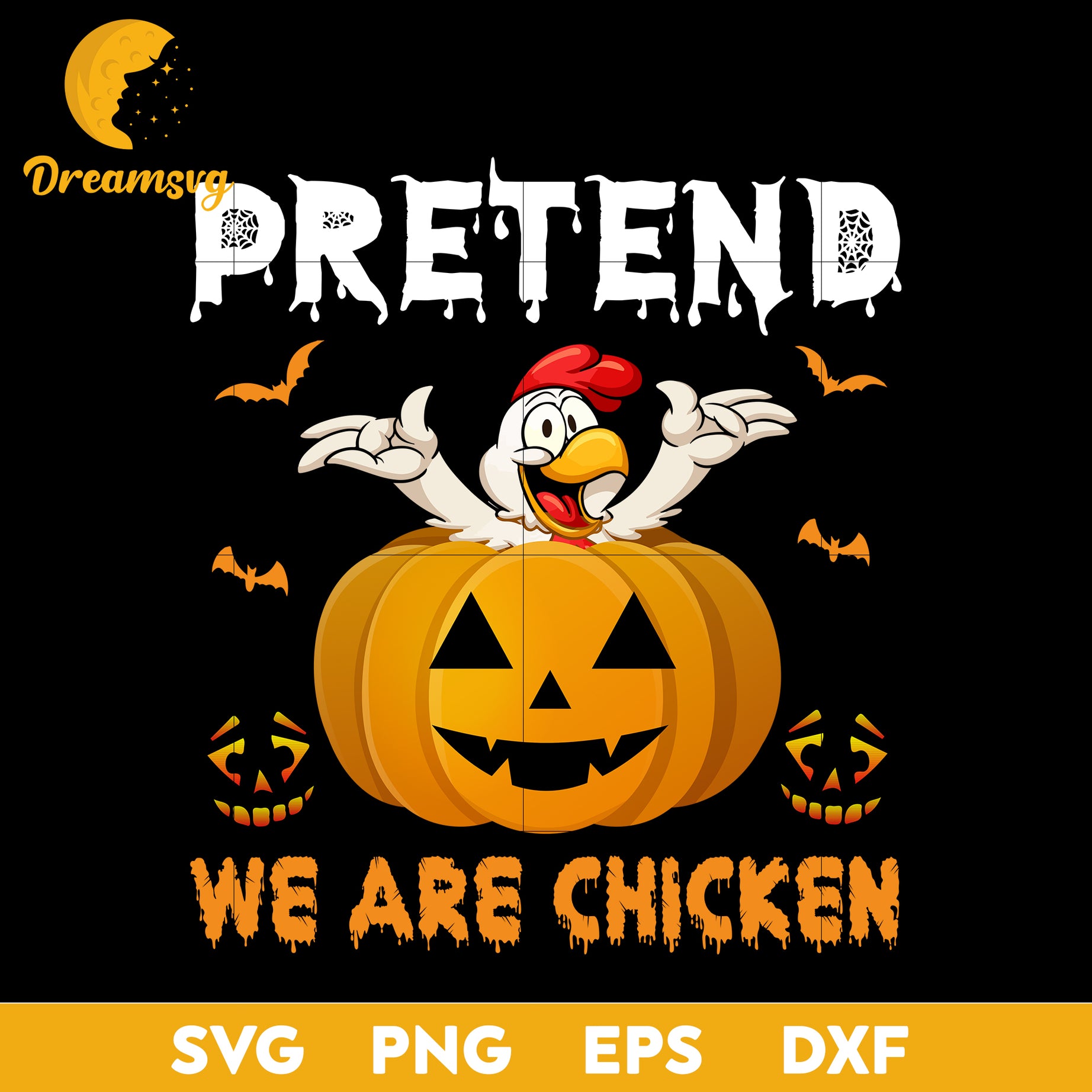 Pretend we are chicken svg, Halloween svg, png, dxf, eps digital file.