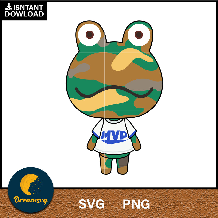 Camofrog Animal Crossing Svg, Animal Crossing Svg, Animal Crossing Png, Cartoon svg, svg, png digital file