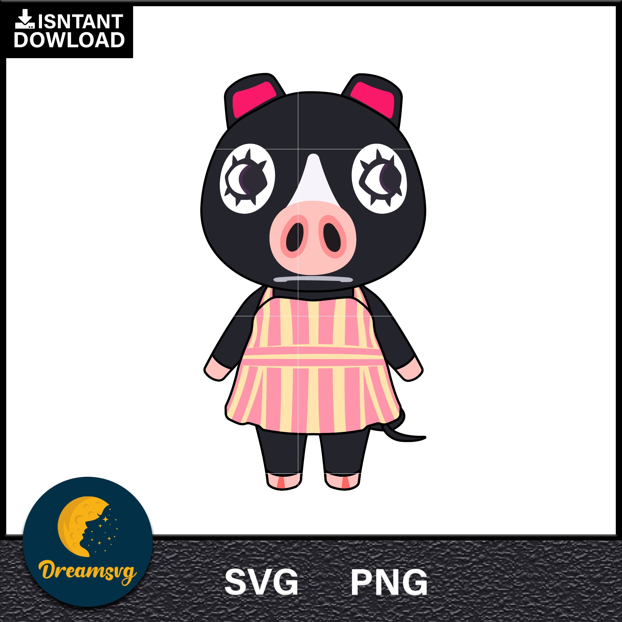 Agnes Animal Crossing Svg, Animal Crossing Svg, Animal Crossing Png, Cartoon svg, svg, png digital file