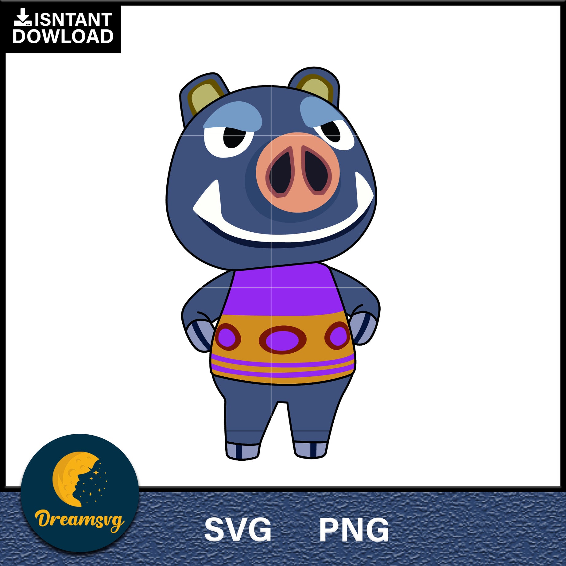 Boris Animal Crossing Svg, Animal Crossing Svg, Animal Crossing Png, Cartoon svg, svg, png digital file