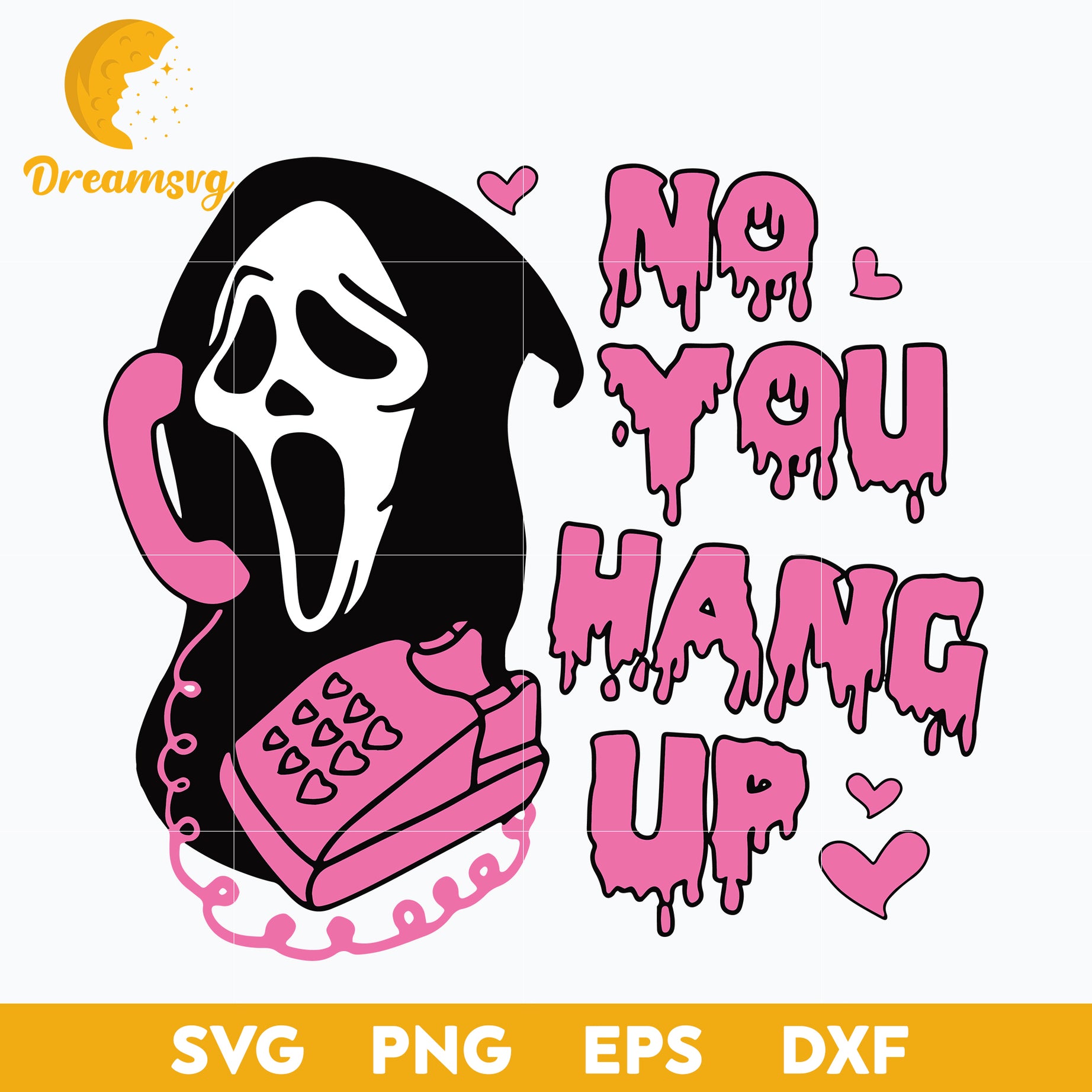 No You Hang Up Svg, Scream Svg, Ghostface Svg, Halloween Svg, png, dxf, eps digital file.