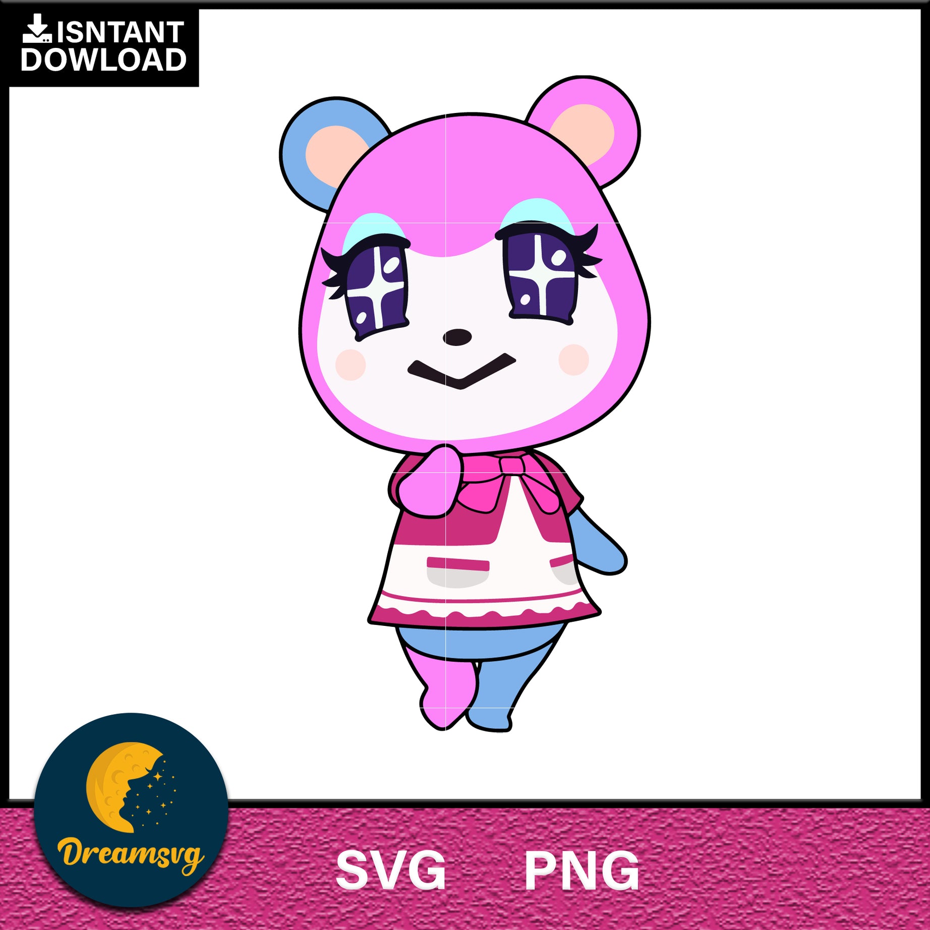 Judy Animal Crossing Svg, Animal Crossing Svg, Animal Crossing Png, Cartoon svg, svg, png digital file