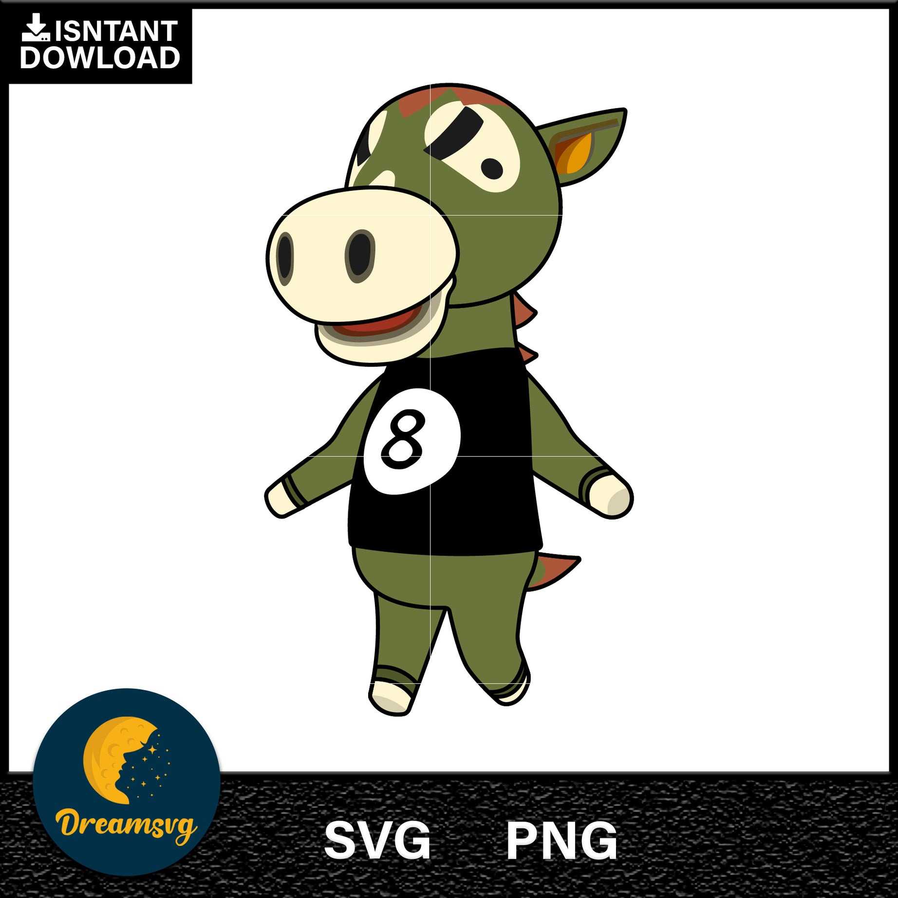Buck Animal Crossing Svg, Animal Crossing Svg, Animal Crossing Png, Cartoon svg, svg, png digital file