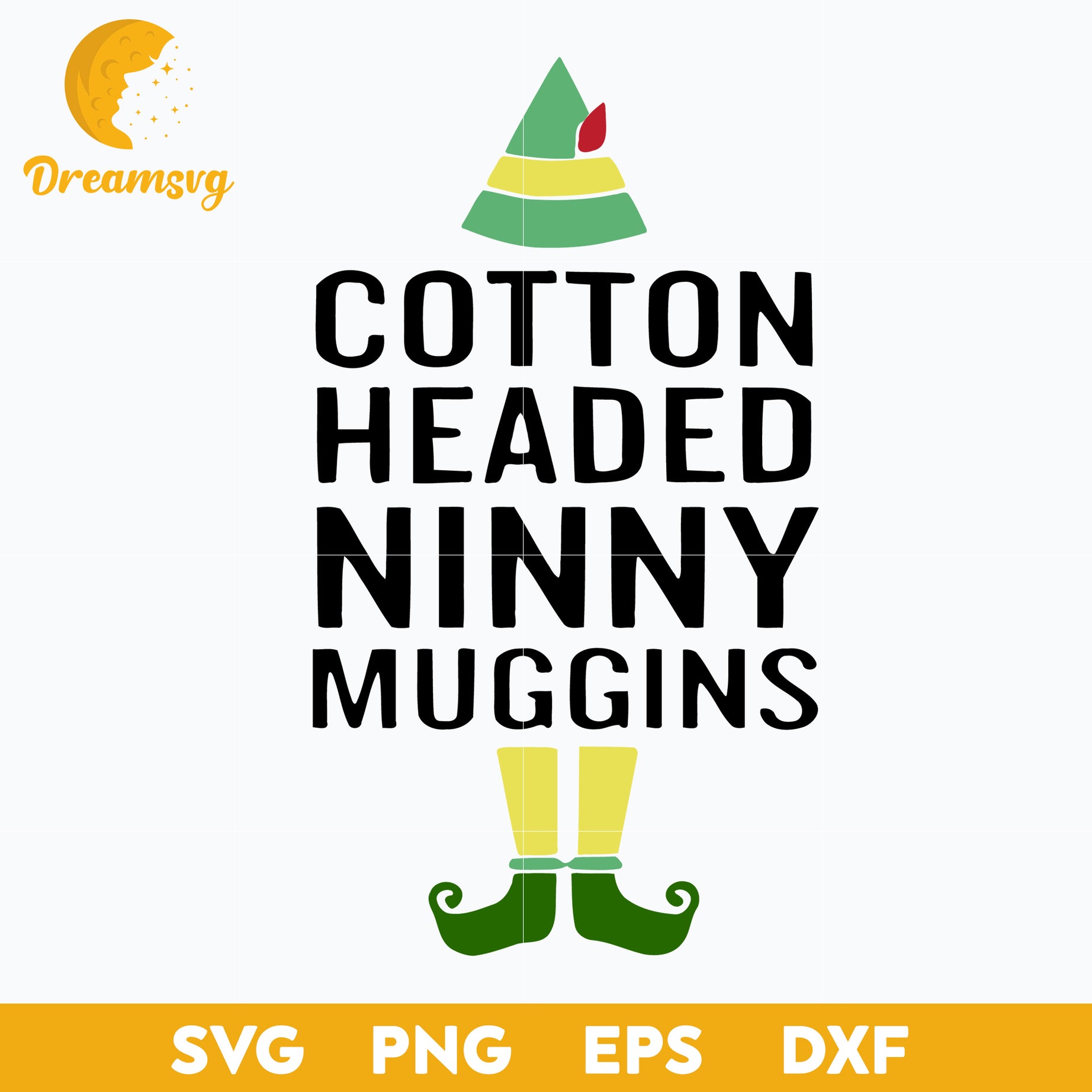 Cotton Headed Ninny Muggins SVG, Elf Christmas SVG.