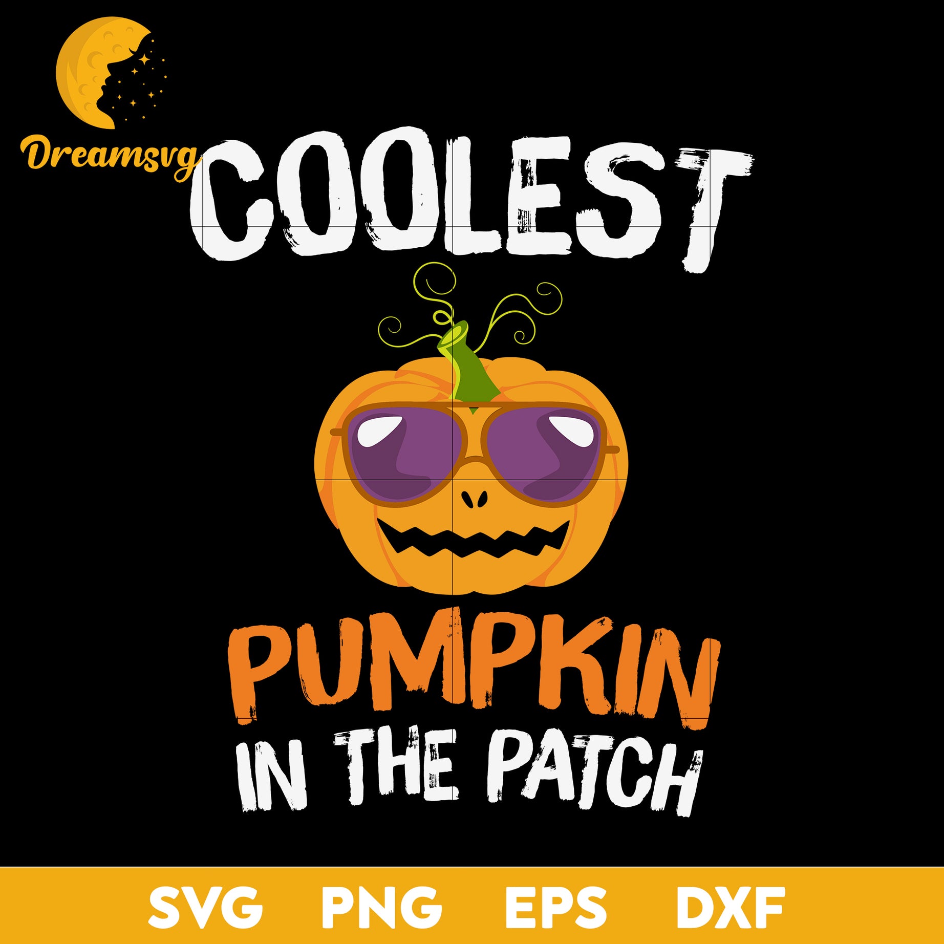 Coolest pumpkin in the patch svg, Halloween svg, png, dxf, eps digital file.