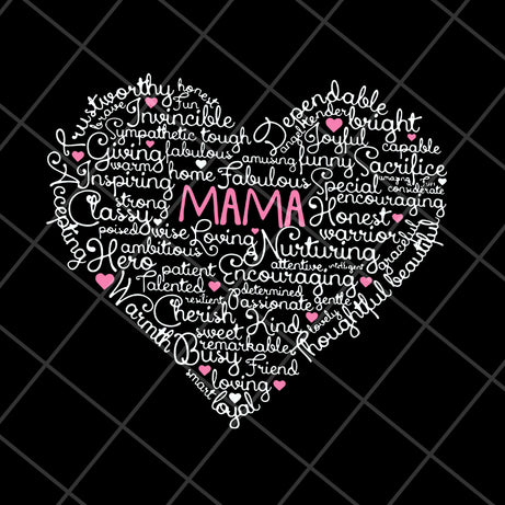 Mama heart svg, Mother's day svg, eps, png, dxf digital file MTD16042149