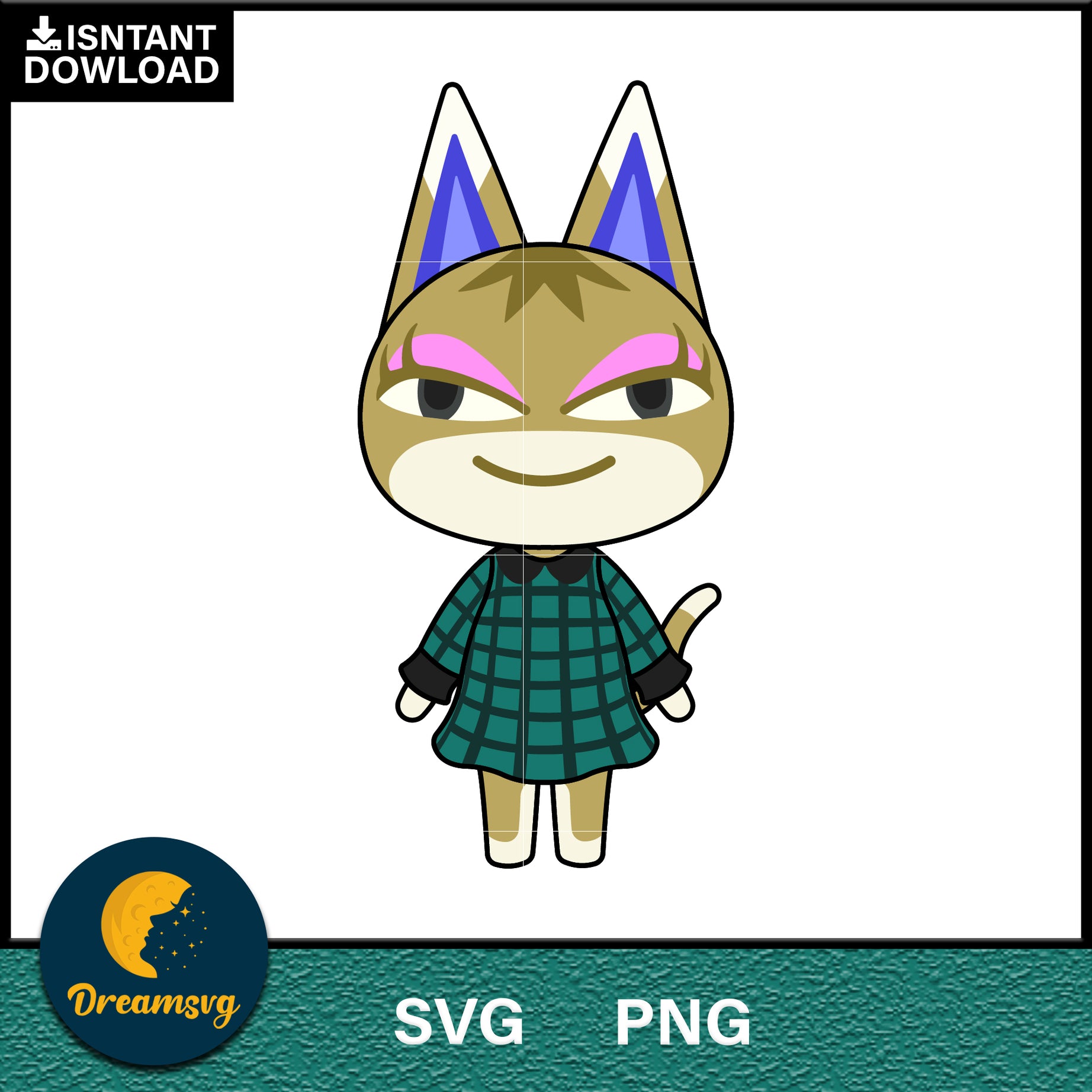 Kitty Animal Crossing Svg, Animal Crossing Svg, Animal Crossing Png, Cartoon svg, svg, png digital file