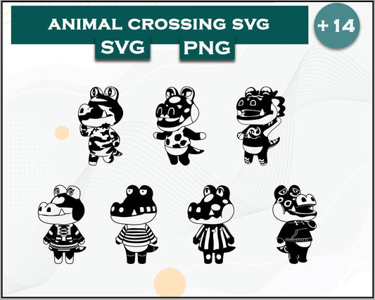 14+ Alligator Svg Bundle, Animal Crossing Svg Bundle, Animal Crossing Svg, Cartoon svg, png digital file