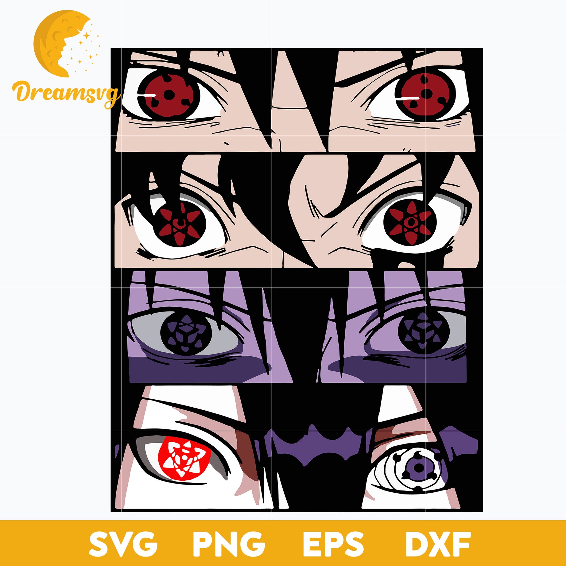 All Eyes Of Sasuke svg, Naruto svg, Uchiha Sasuke svg, svg file for cricut ,Anime svg, png, eps, dxf digital download