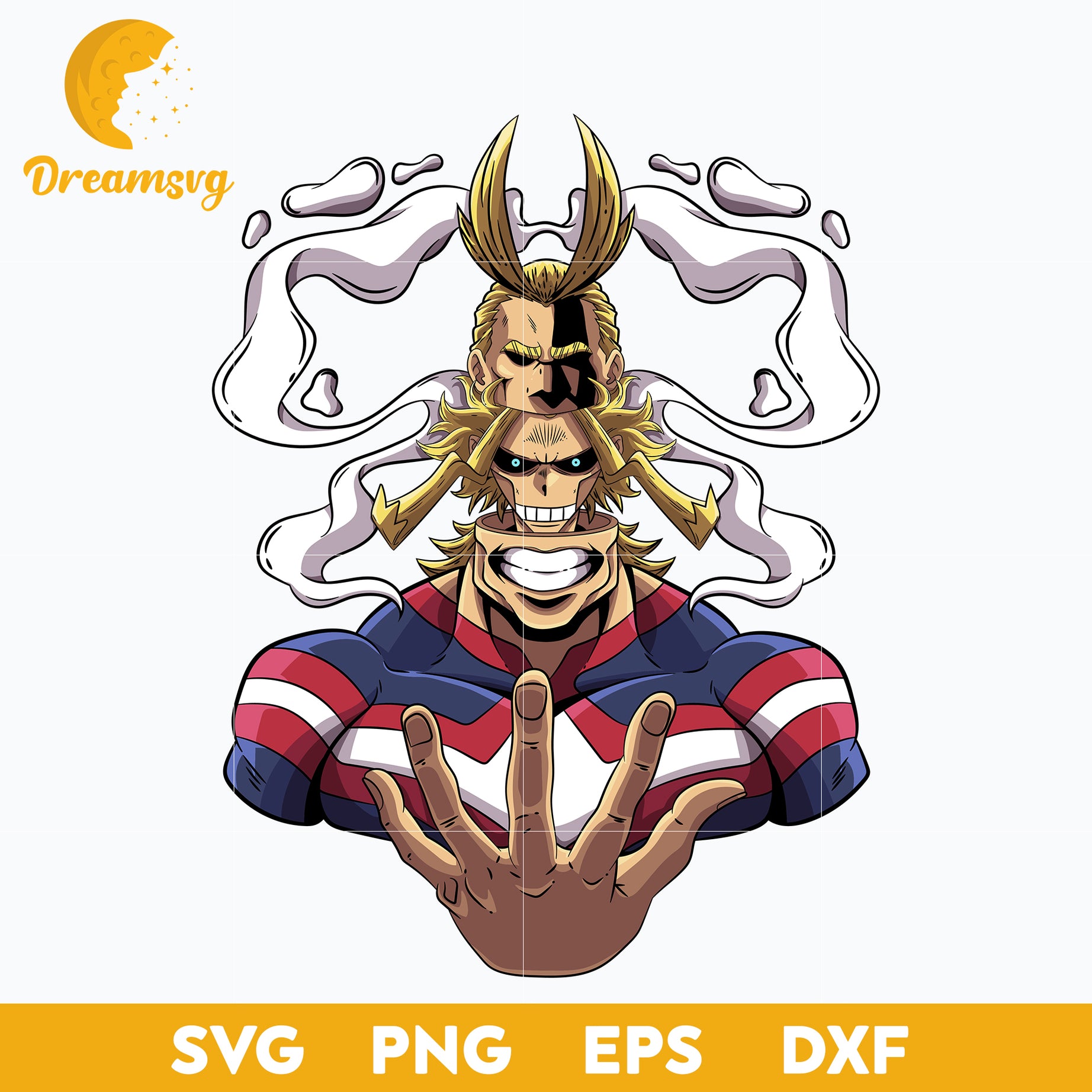 All Might Svg,Toshinori Yagi Svg , svg file for cricut ,Anime svg, png, eps, dxf digital download