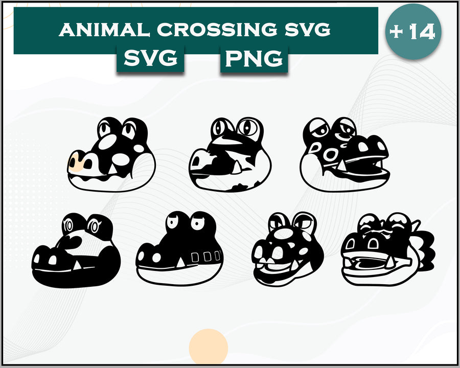 14+ Alligator Svg Bundle, Animal Crossing Svg Bundle, Animal Crossing Svg, Cartoon svg, png digital file