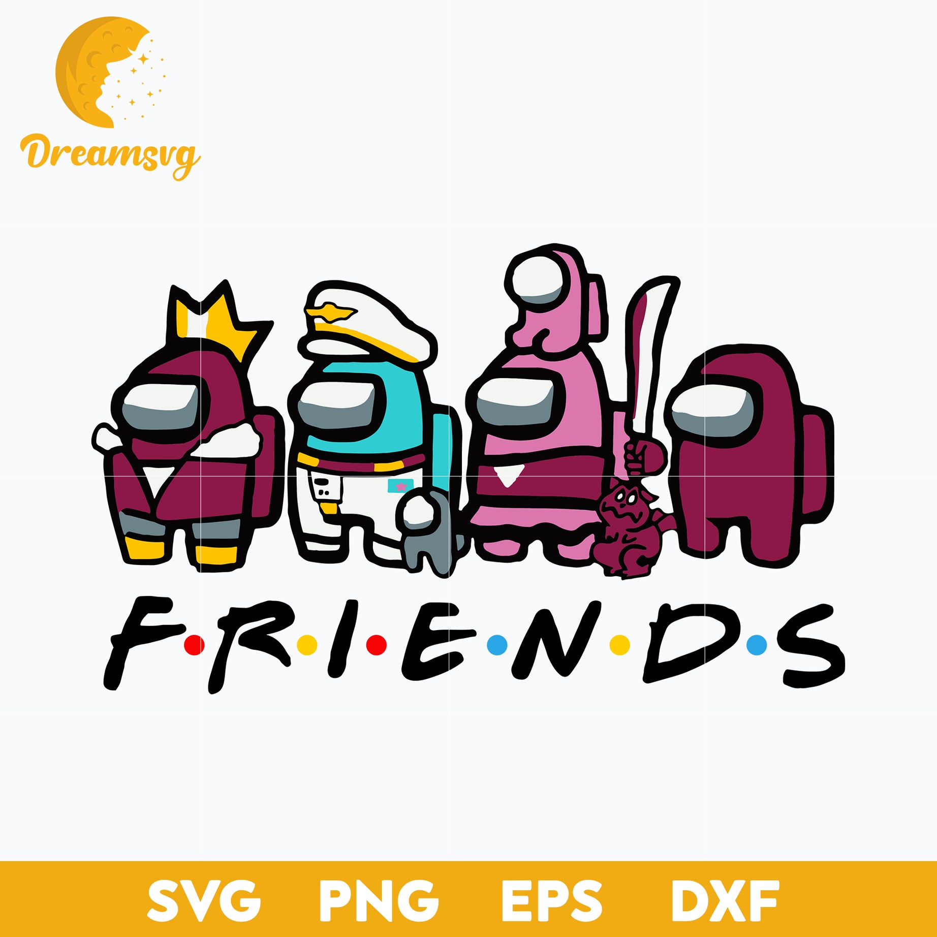 Among Us Friend Svg, Among Us Svg, Funny Svg, Png, Dxf, Eps Digital File.