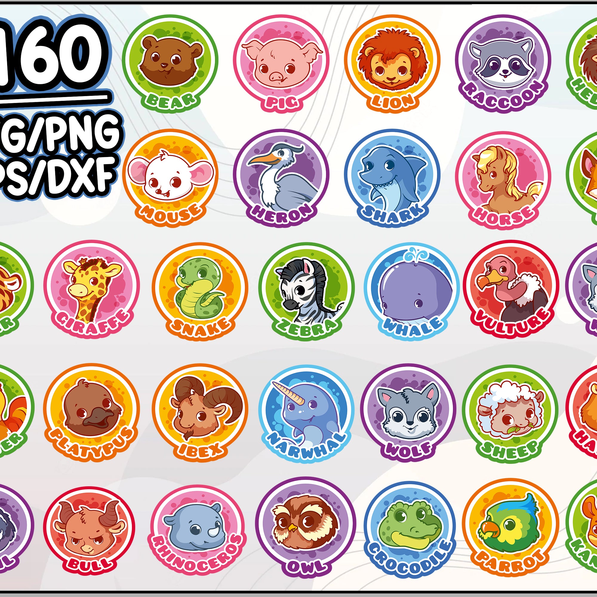 160+ Animals SVG Bundle, Animal Crossing Svg Bundle, Animal Crossing Svg, Cartoon svg, png, dxf, eps digital file