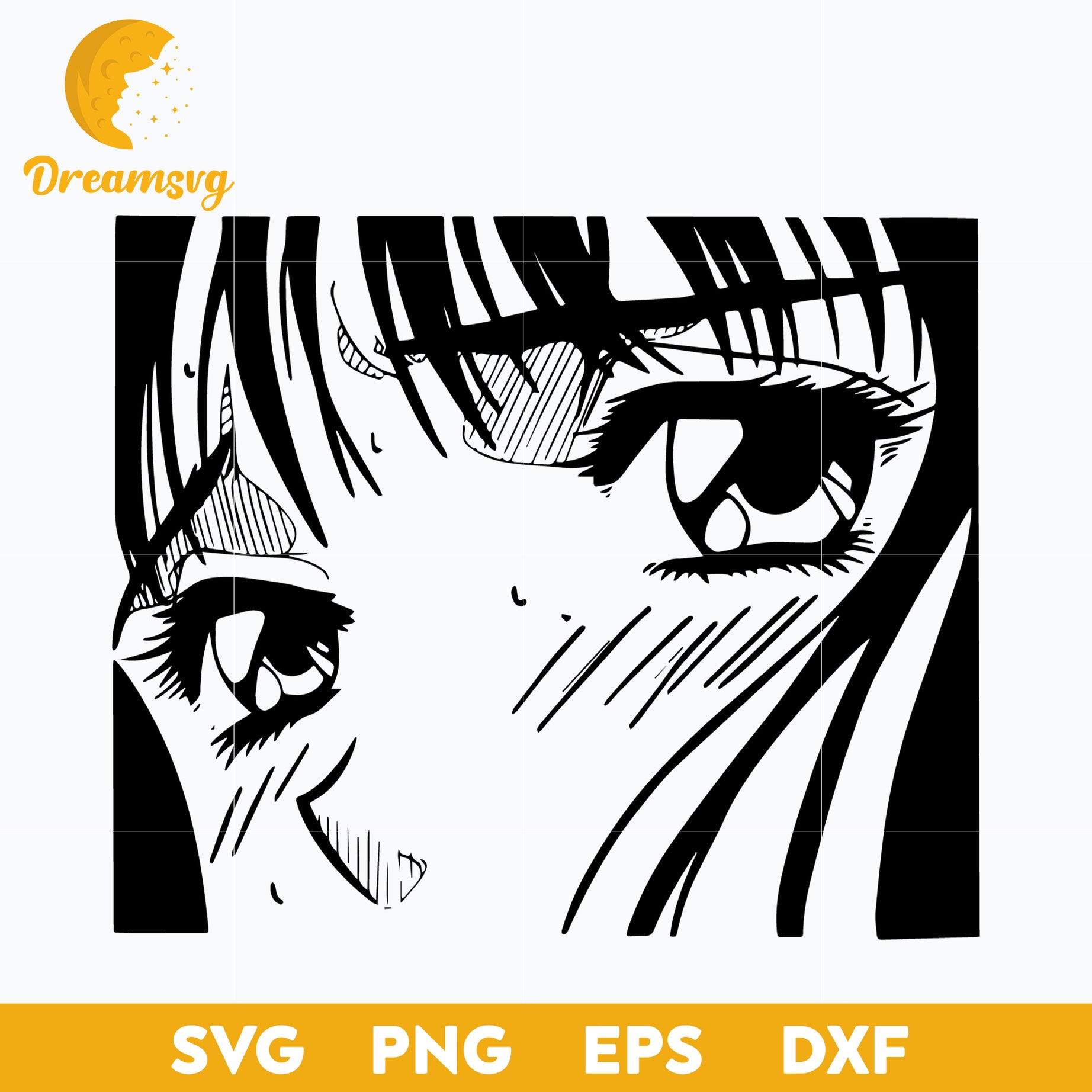Anime eyes ,Anime Svg, Anime Design, Anime Gift, Anime Designs Shirt, Love Anime Svg, Anime Manga SVG, Anime Design svg, file for cricut ,Anime svg, png, eps, dxf digital download