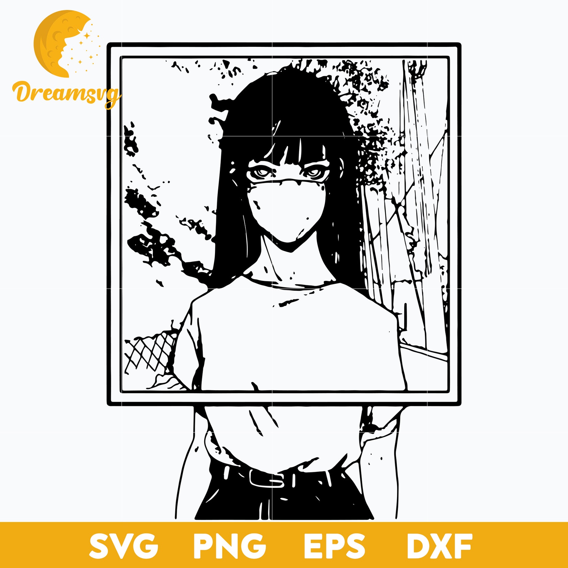 Anime Girl Svg, Love Anime Svg, Anime Gift Svg, file for cricut ,Anime svg, png, eps, dxf digital download