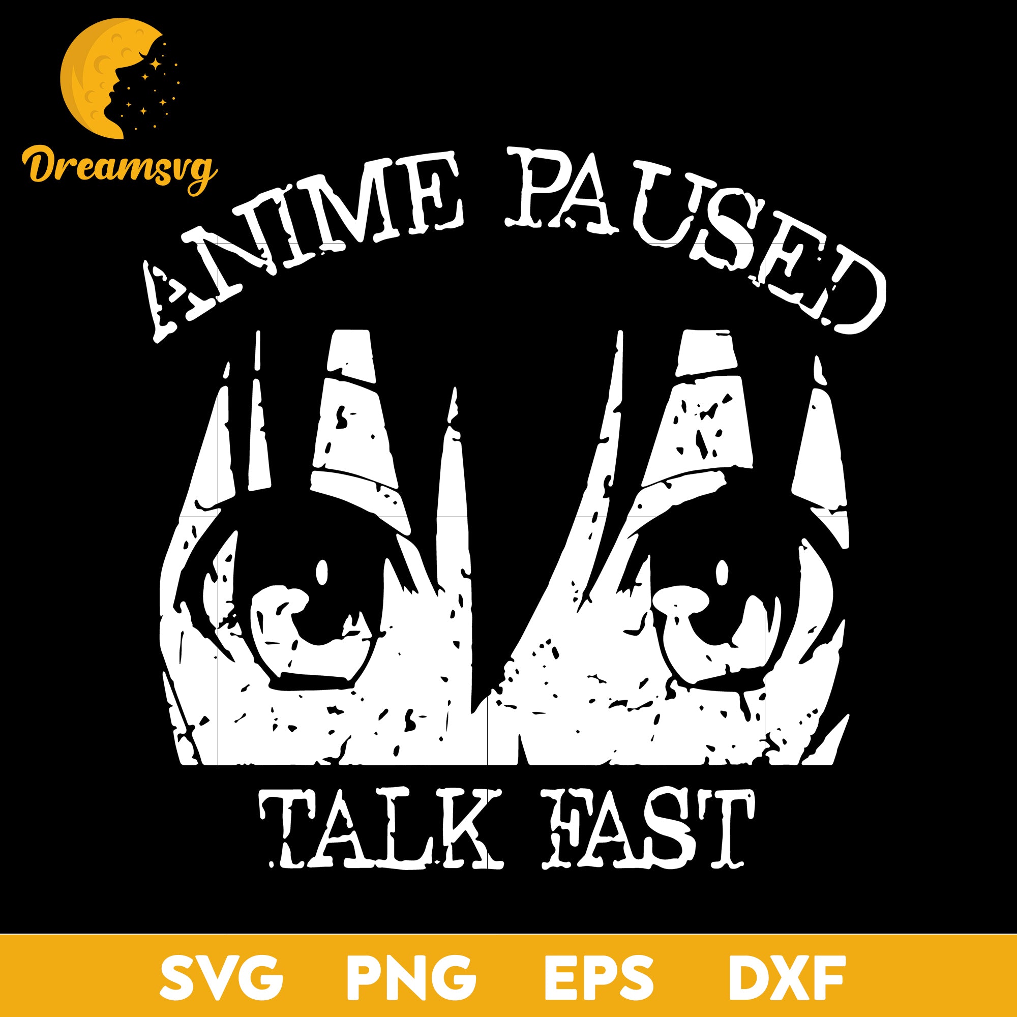 Anime Paused Talk Fast Svg, Anime Quotes Svg, Quotes Svg, file for cricut ,Anime svg, png, eps, dxf digital download