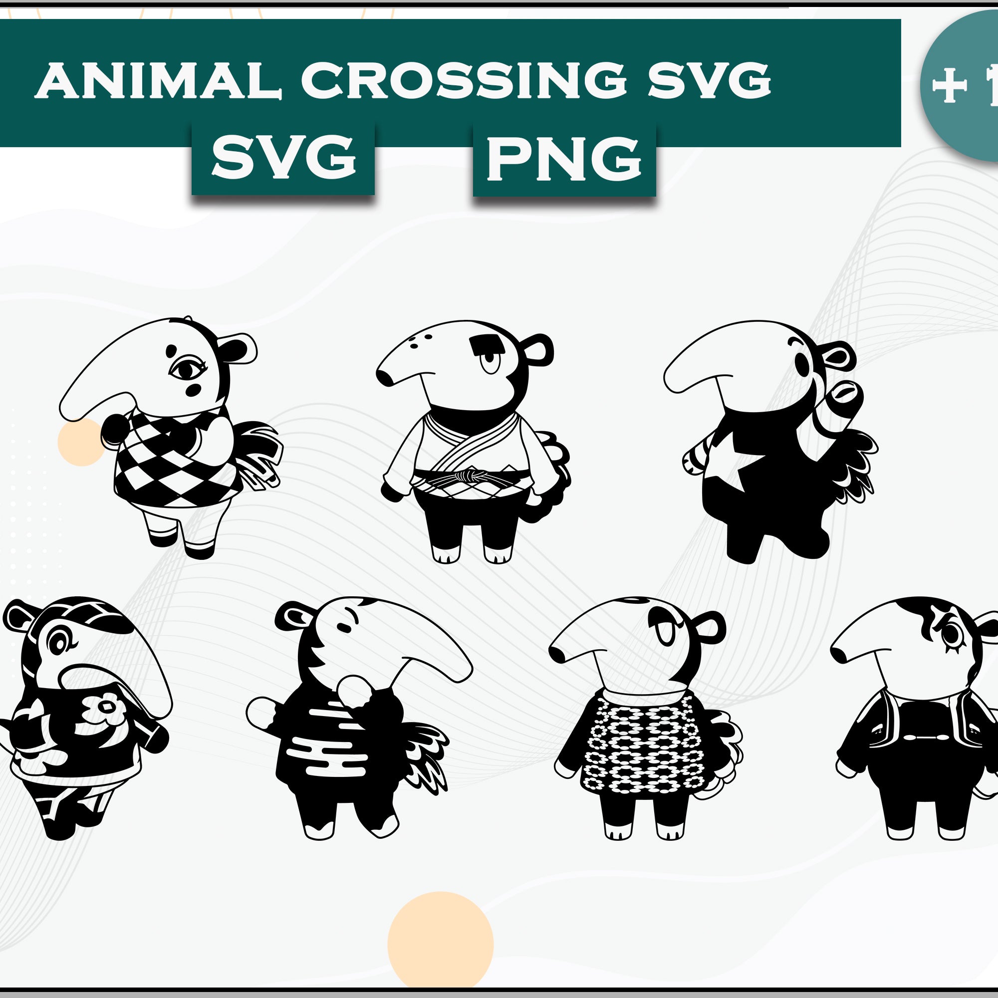 14+ Anteaters Svg Bundle, Animal Crossing Svg Bundle, Animal Crossing Svg, Cartoon svg, png digital file