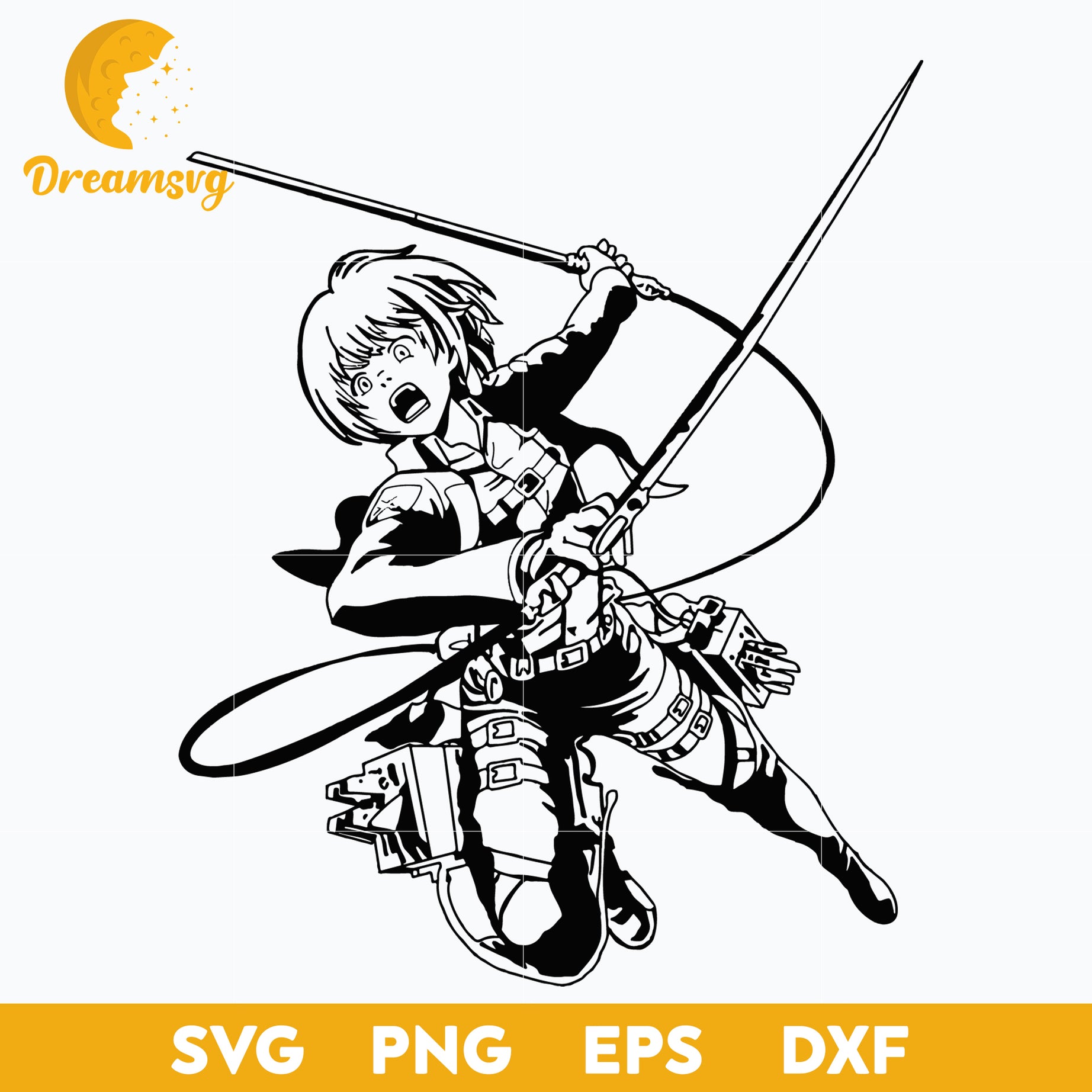 Attackin Armin - Attack On Titan SVG, file for cricut, Anime svg, png, eps, dxf digital download