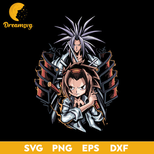 Shaman King Yoh Asakura and Amidamaru PNG, Usui Horokeu PNG, file for cricut, Anime svg, png, eps, dxf digital download