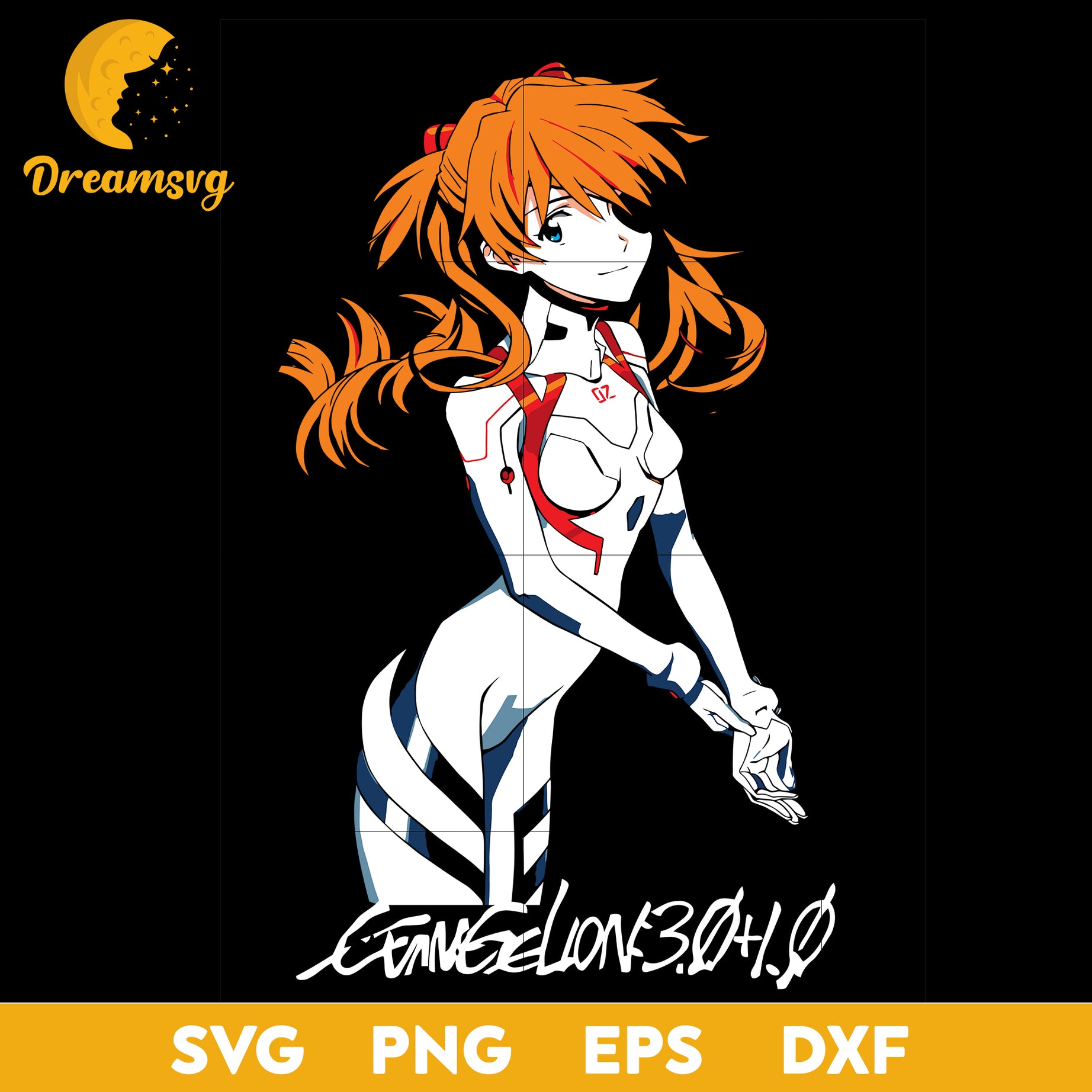 Asuka Eva Svg, Soryu Asuka Langley Svg, Asuka Svg, Evangelion Asuka Svg, file for cricut, Anime svg, png, eps, dxf digital download