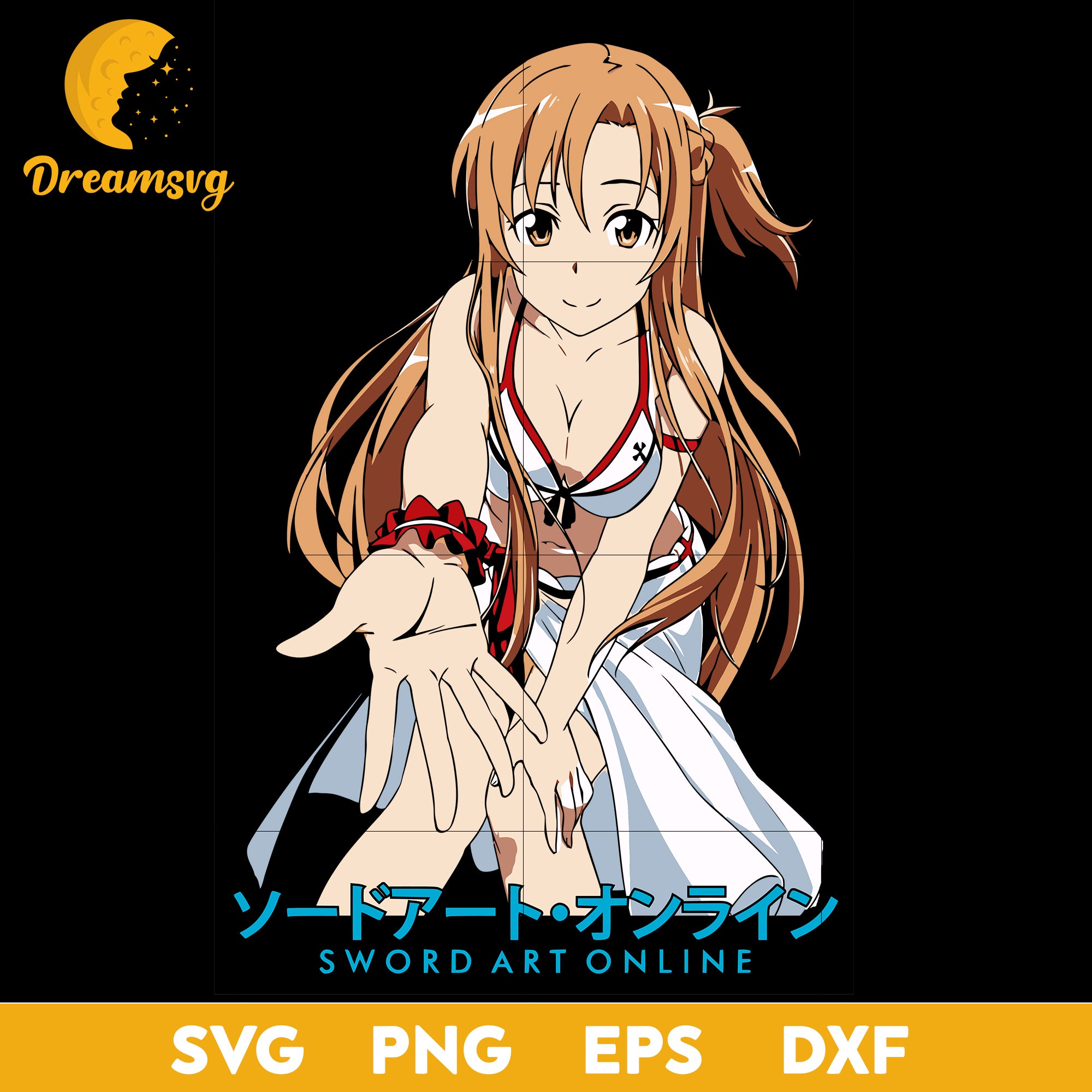 Asuna Svg, Yuuki Asuna Svg, Sword Art Online Svg, Anime Gift Svg, file for cricut, Anime svg, png, eps, dxf digital download