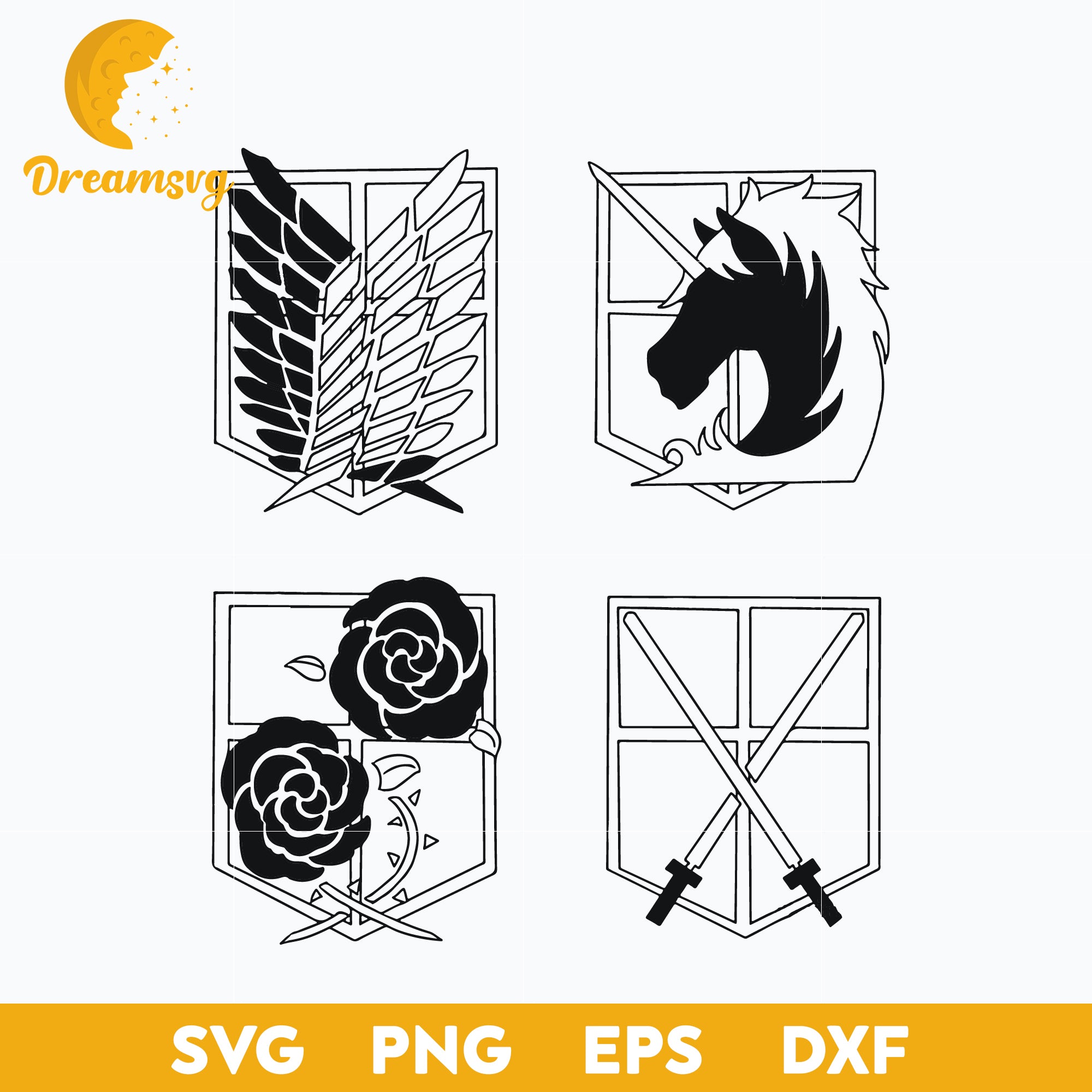 Attack On Titan, file for cricut, Anime svg, png, eps, dxf digital download