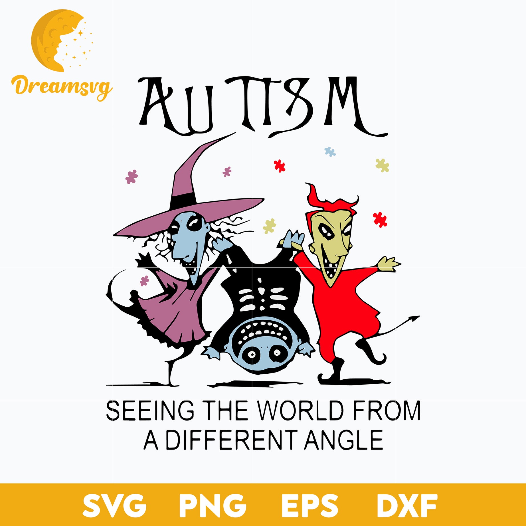 Autism Halloween svg