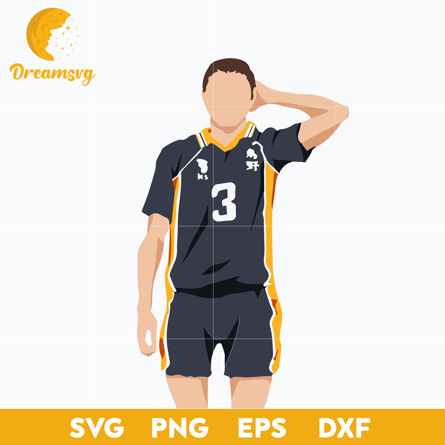 Azumane Asahi Svg, Volleyball Club Svg, file for cricut, Anime svg, png, eps, dxf digital download