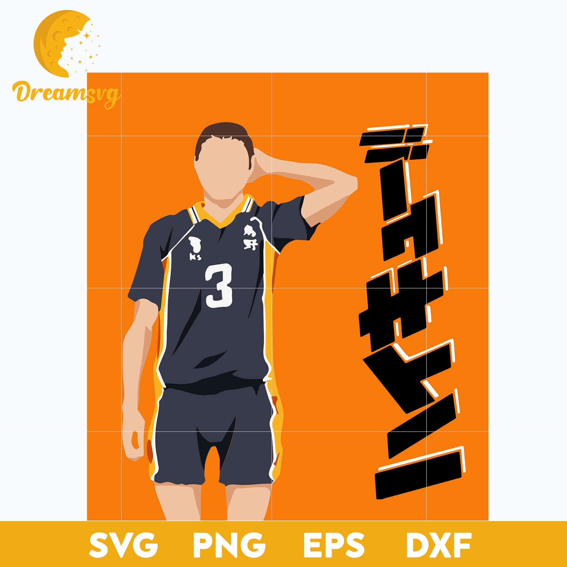 Azumane Asahi Svg, Volleyball Club Svg, file for cricut, Anime svg, png, eps, dxf digital download