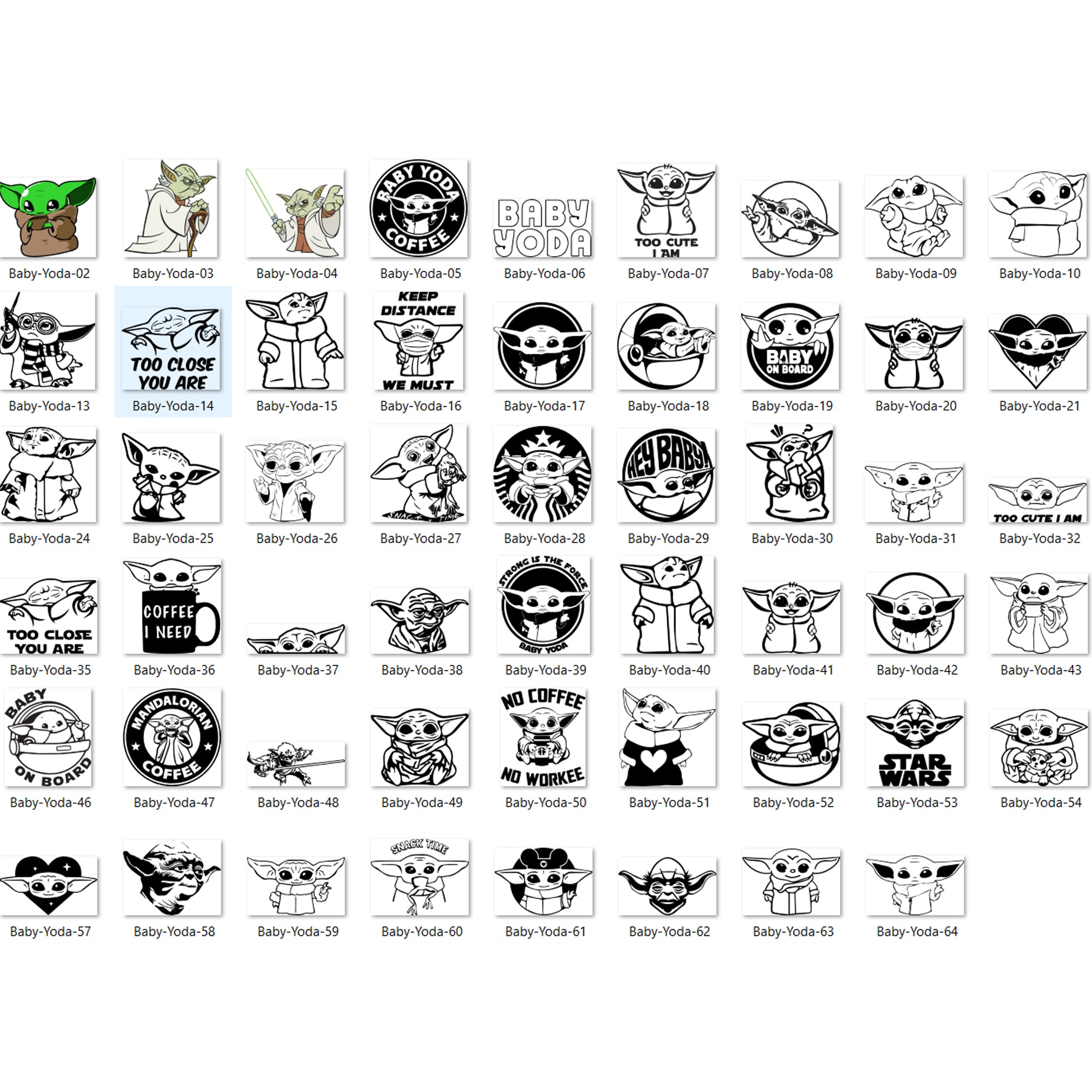256+ Baby Yoda SVG bundle, Star Wars Svg files for cricut, cricut, svg bundle, Cartoon svg, png, dxf, eps digital file