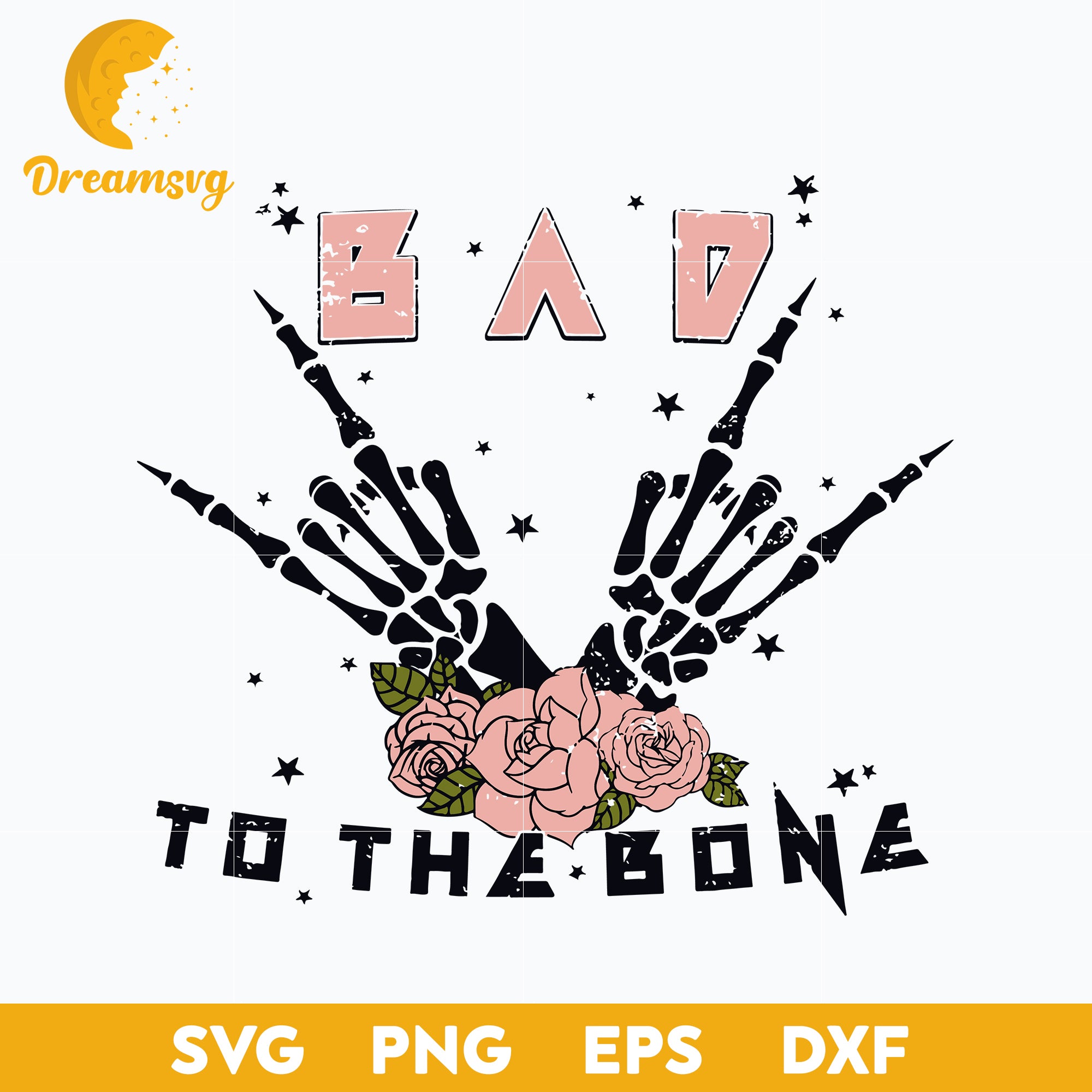 Bad to the Bone Svg, Rock, Funny Svg, Png, Dxf, Eps Digital File ...