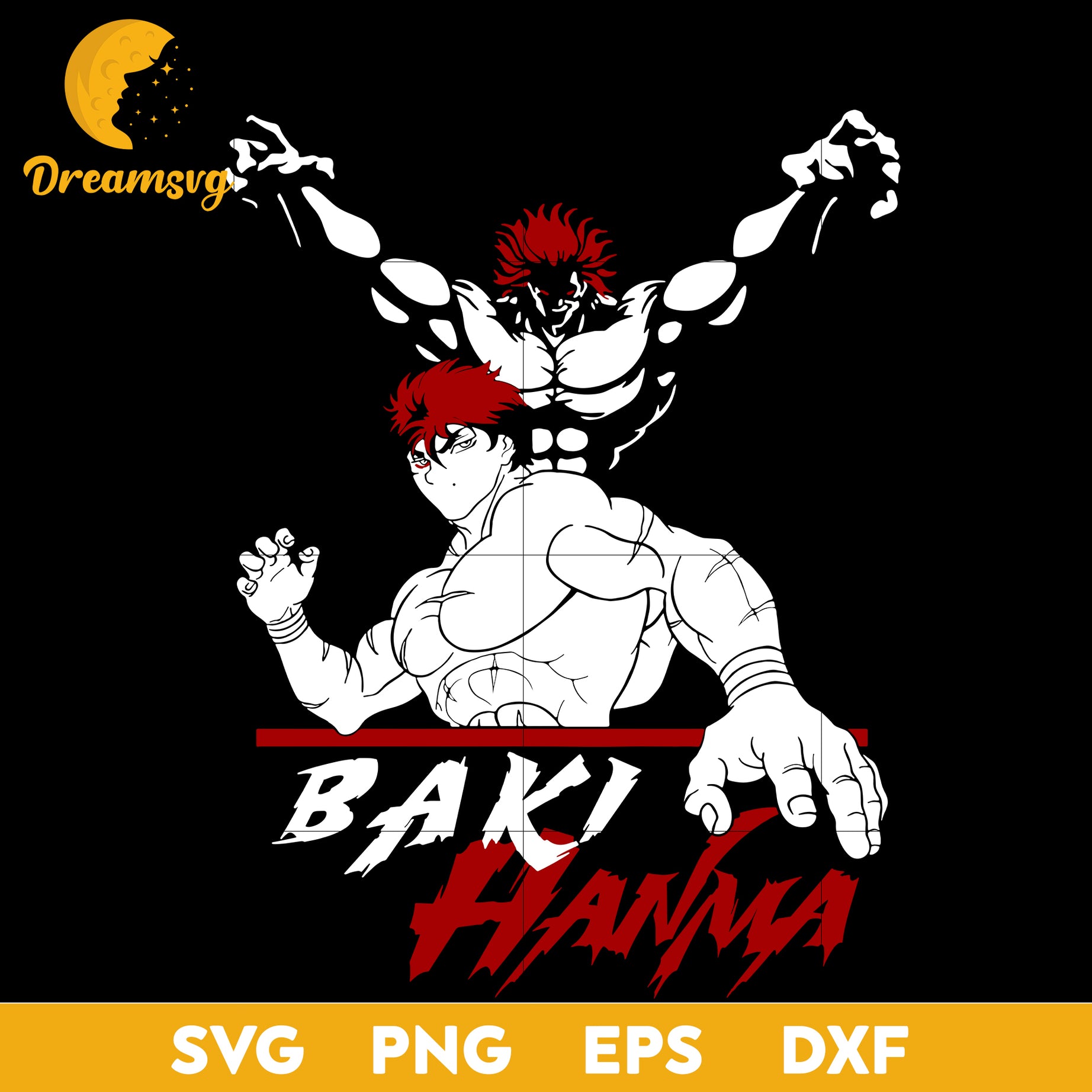 Baki Hanma Svg, Baki Svg, file for cricut, Anime svg, png, eps, dxf digital download