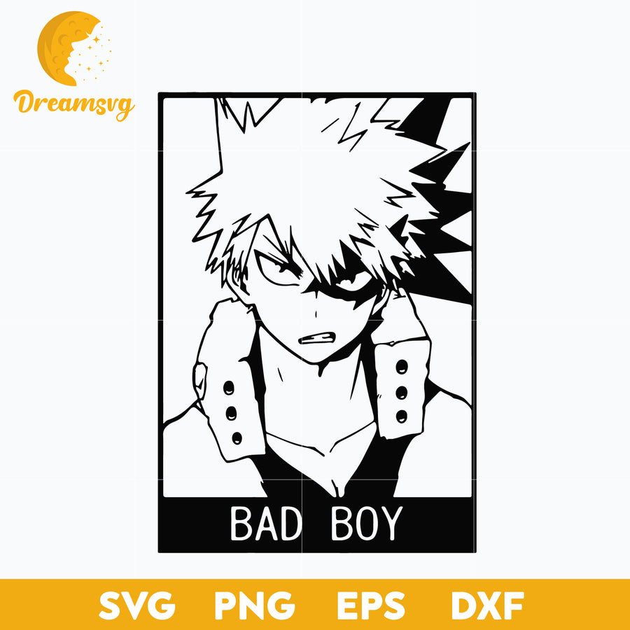 Bakugo Bad Boy Club Svg, file for cricut, Anime svg, png, eps, dxf digital download