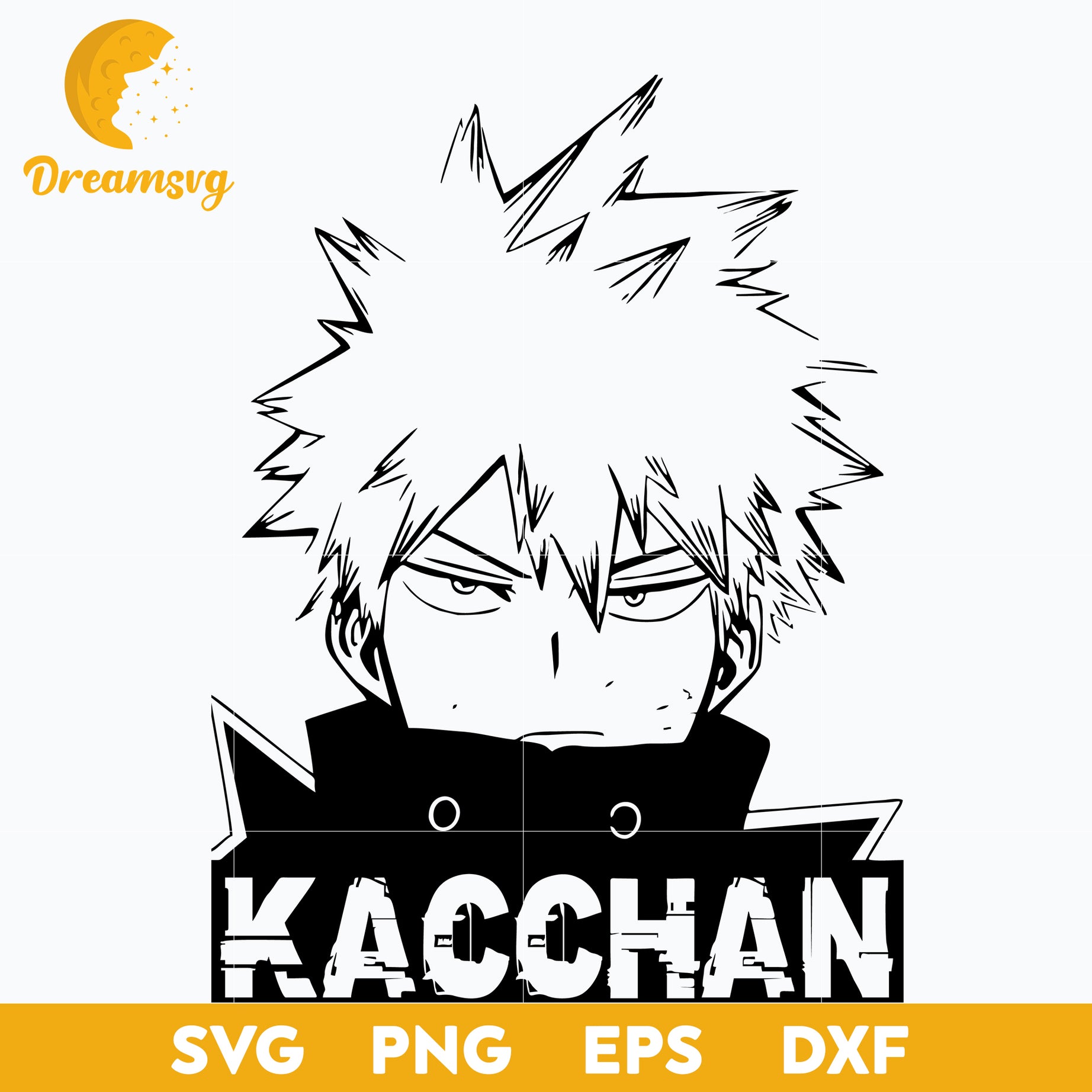 Bakugo Katsuki Svg, My Hero Academia Svg, Kacchan Svg, file for cricut, Anime svg, png, eps, dxf digital download
