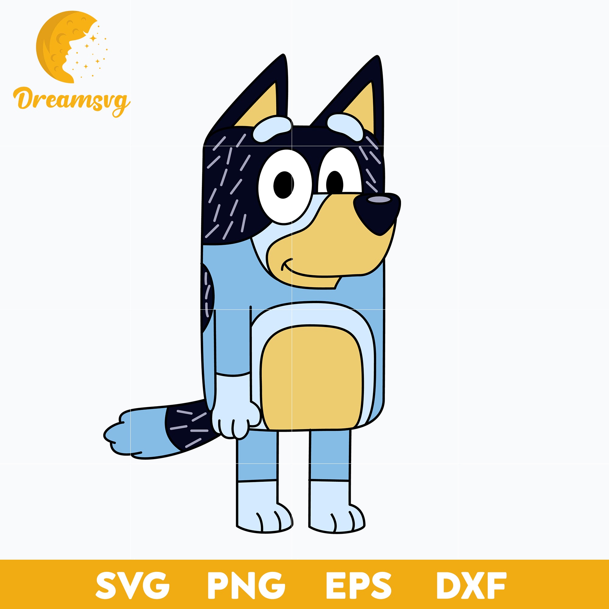 Bandit svg, Bluey Svg, Bluey Vector, Bluey Alphabeth, Bluey Cutfile, Bluey Clipart, Cartoon svg, png, dxf, eps file