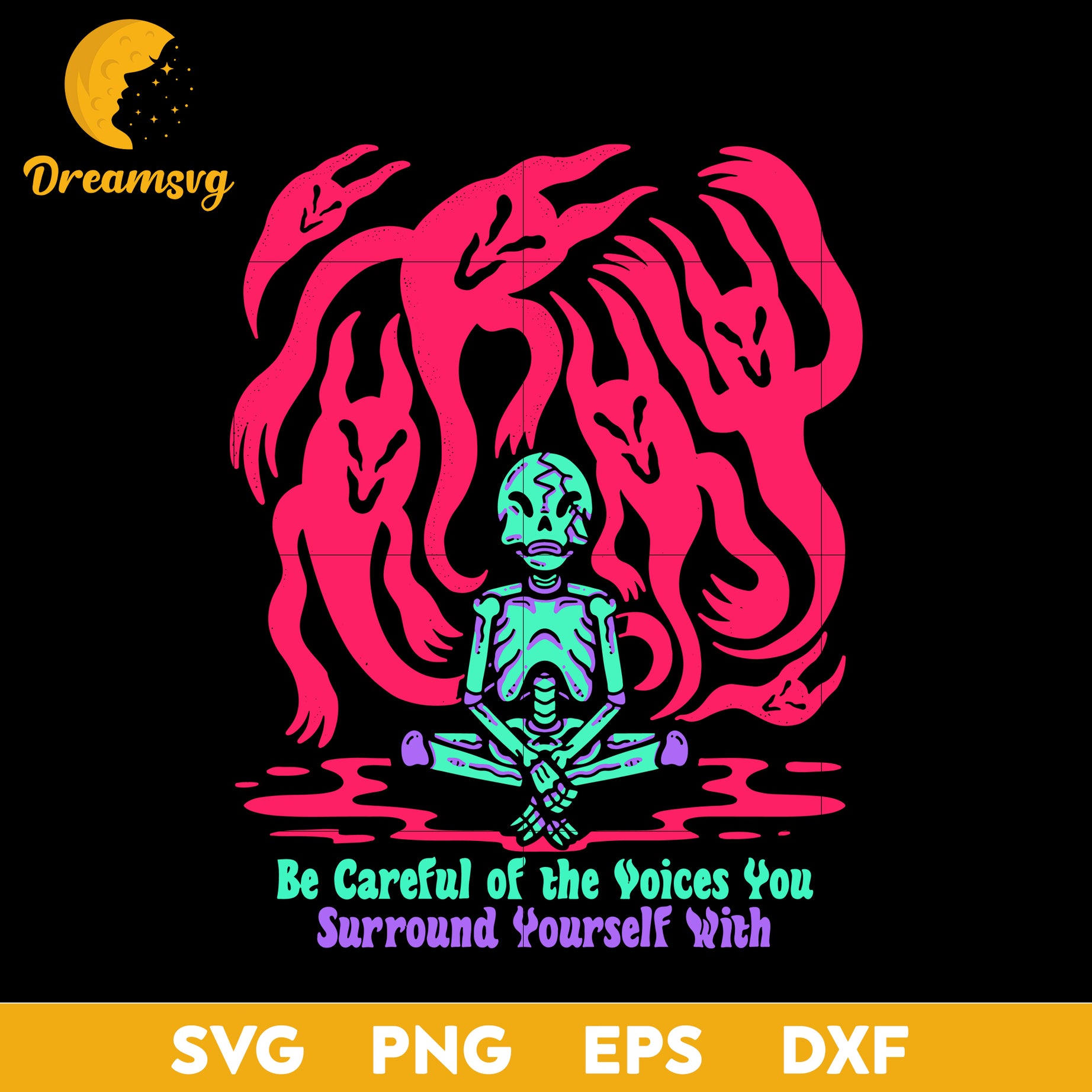 Be Careful Of The Voices You Surround Yourself With Svg, Funny Svg, Png, Dxf, Eps Digital File.