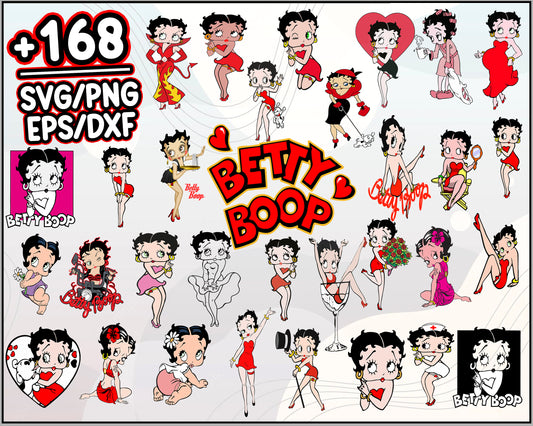 168+ Betty Boop Svg Bundle, Betty Boop Svg, Cartoon svg, png, dxf, eps digital file