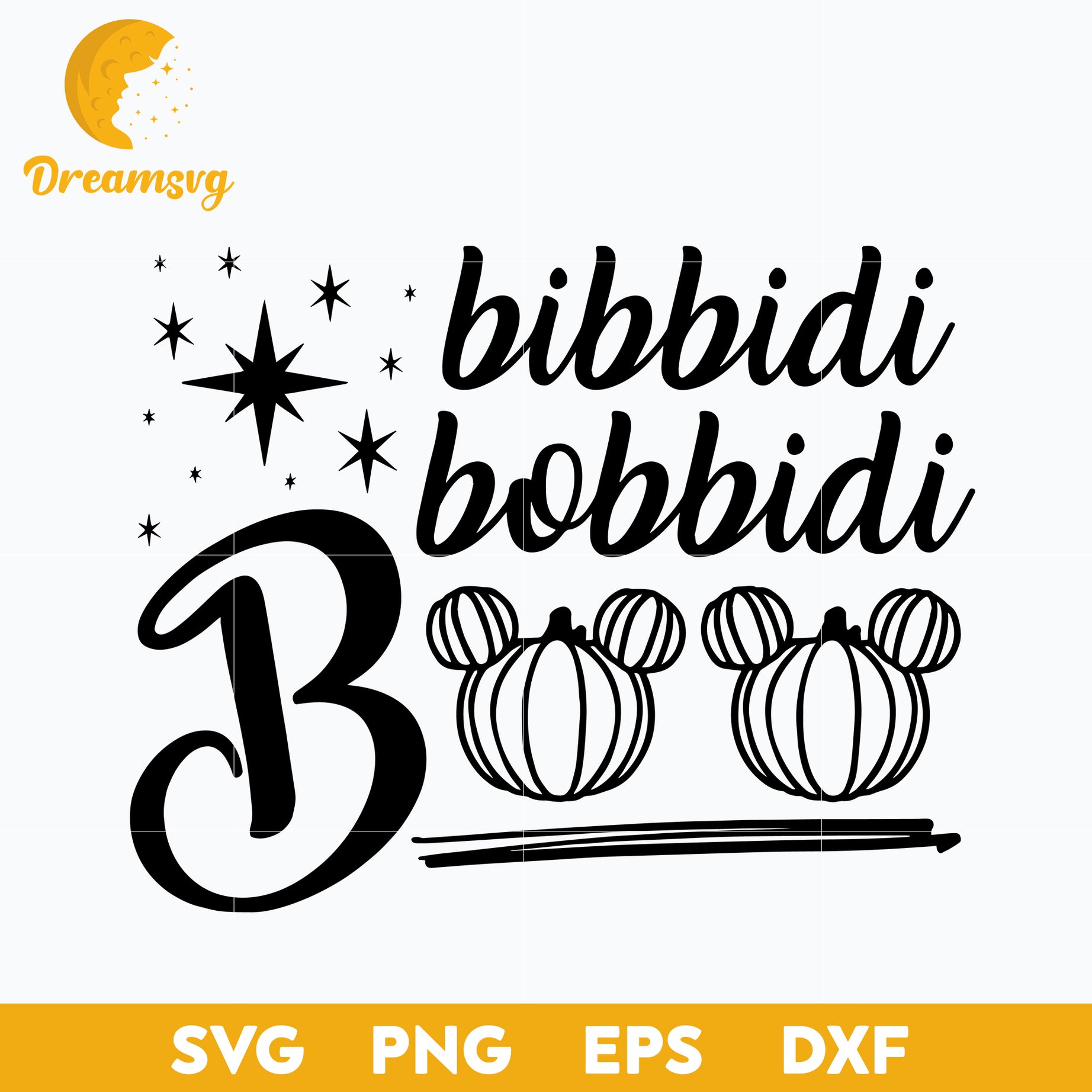 Bibbidi Bobbidi Boo Pumpkin Halloween svg